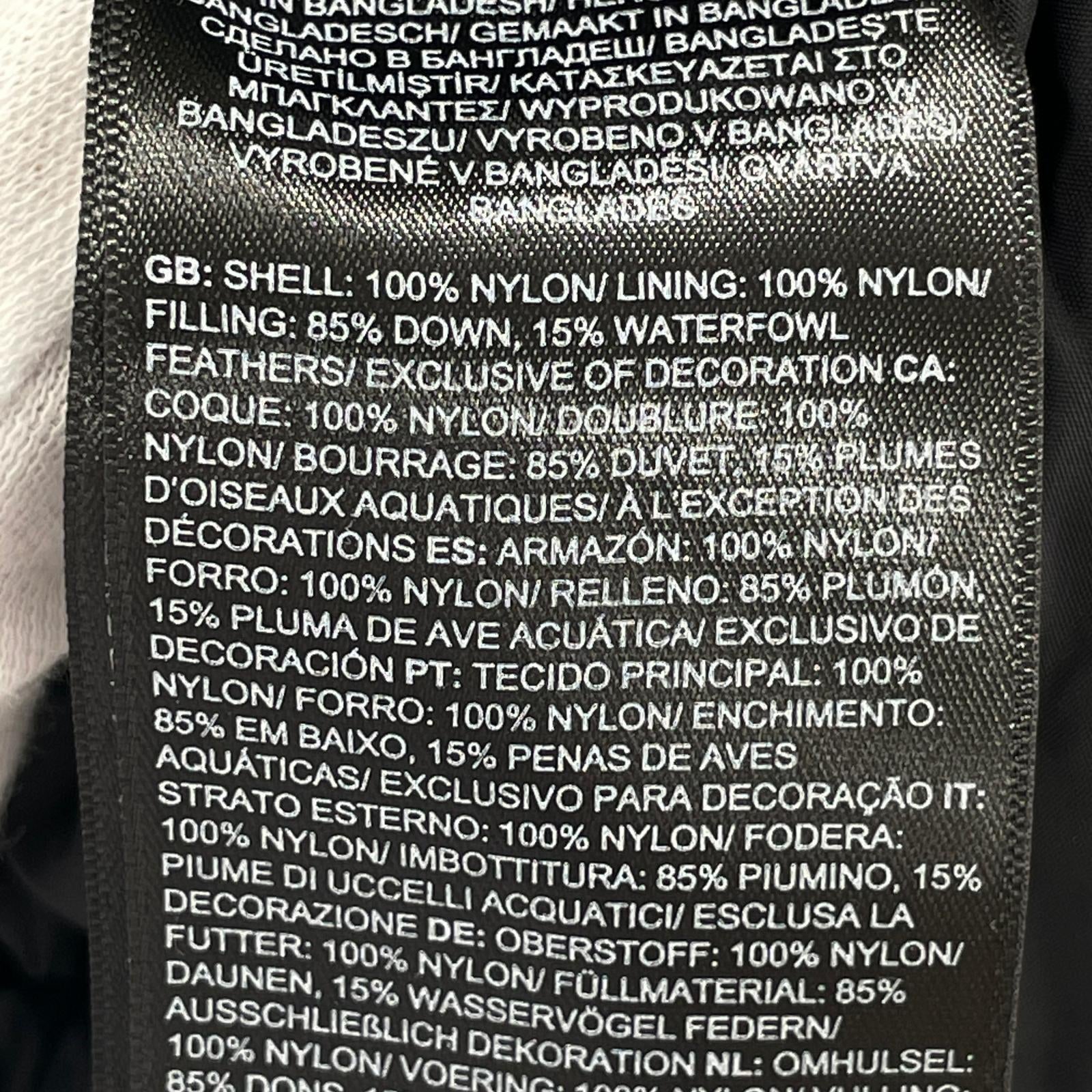 ダウンジャケット RETRO NUPTSE JKT BLK SIZE L L ブラック