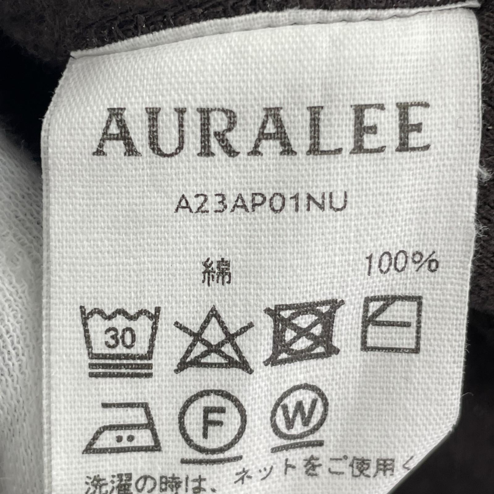 スウェット AURALEE ELASTIC HIGH GAUGE SWEAT P/O 3 3 ブラウン