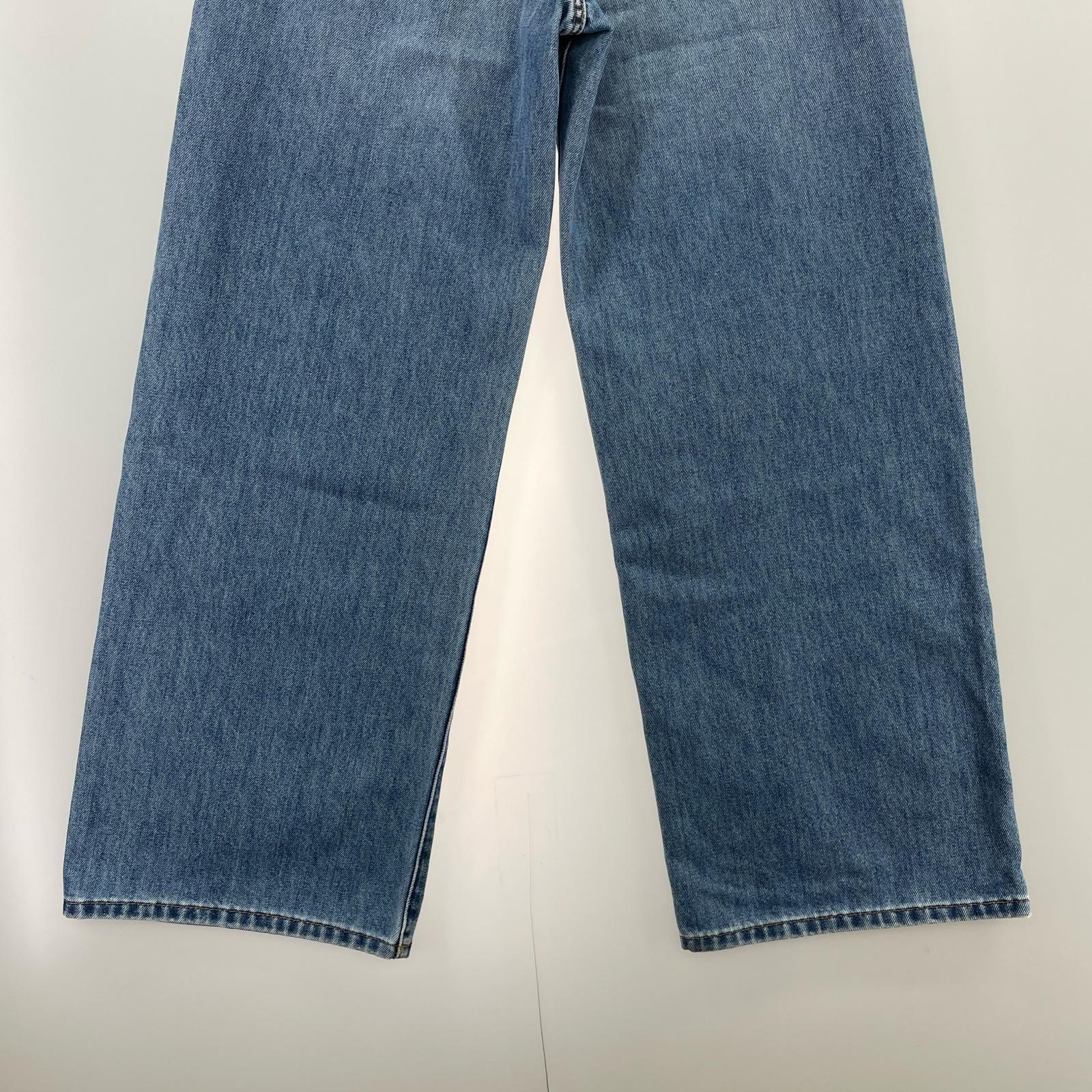 デニムパンツ WIDE LEG W26 26 ブルー