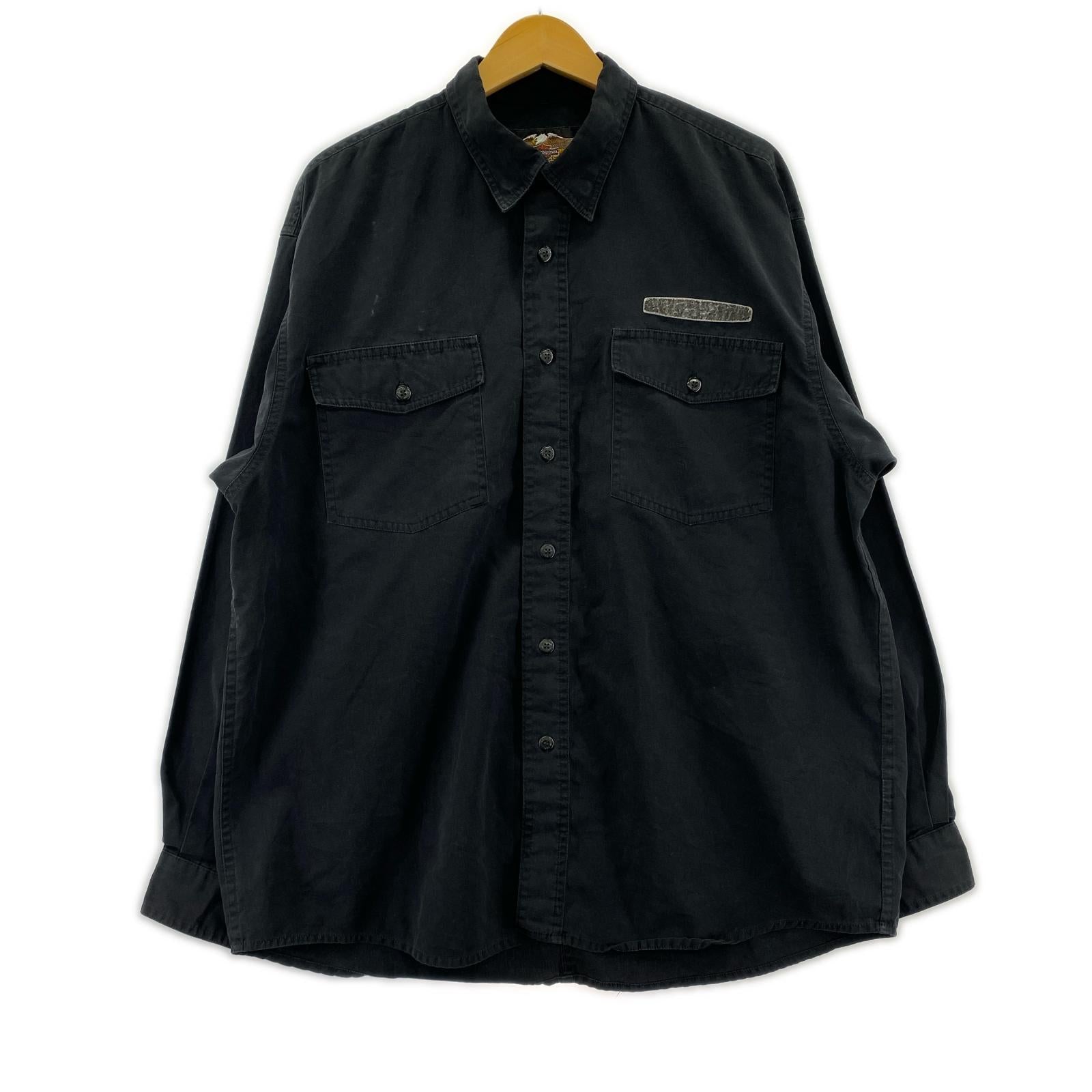 長袖シャツ Harley-Davidson 90s LSシャツ 黒 ブラック