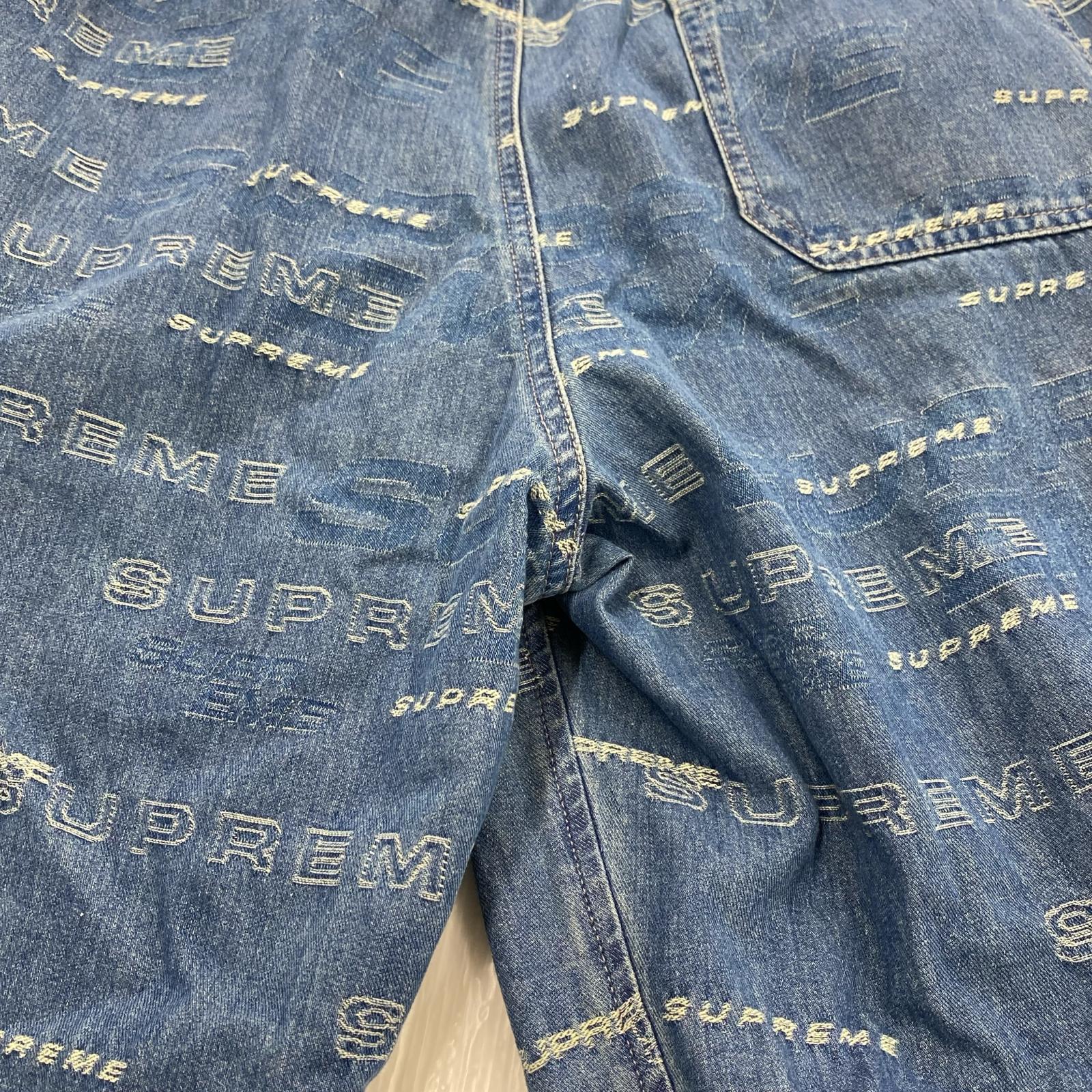 デニムパンツ Supreme Dimensions Logo Denim S S ブルー
