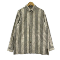 長袖シャツ 80s 筆タグストライプ (M) M グレー