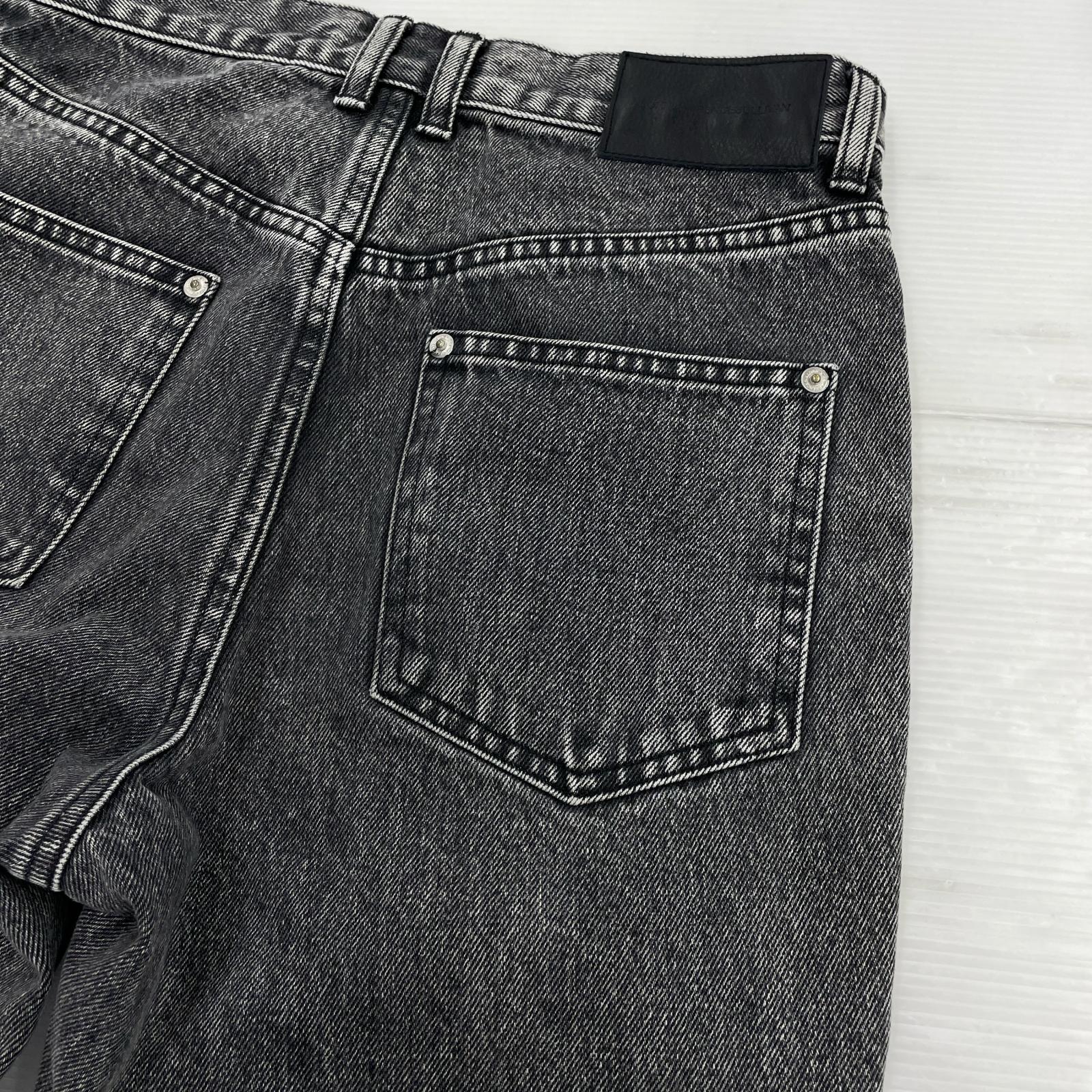 デニムパンツ WASHED DENIM ZIP PANTS 44 44 ブラック
