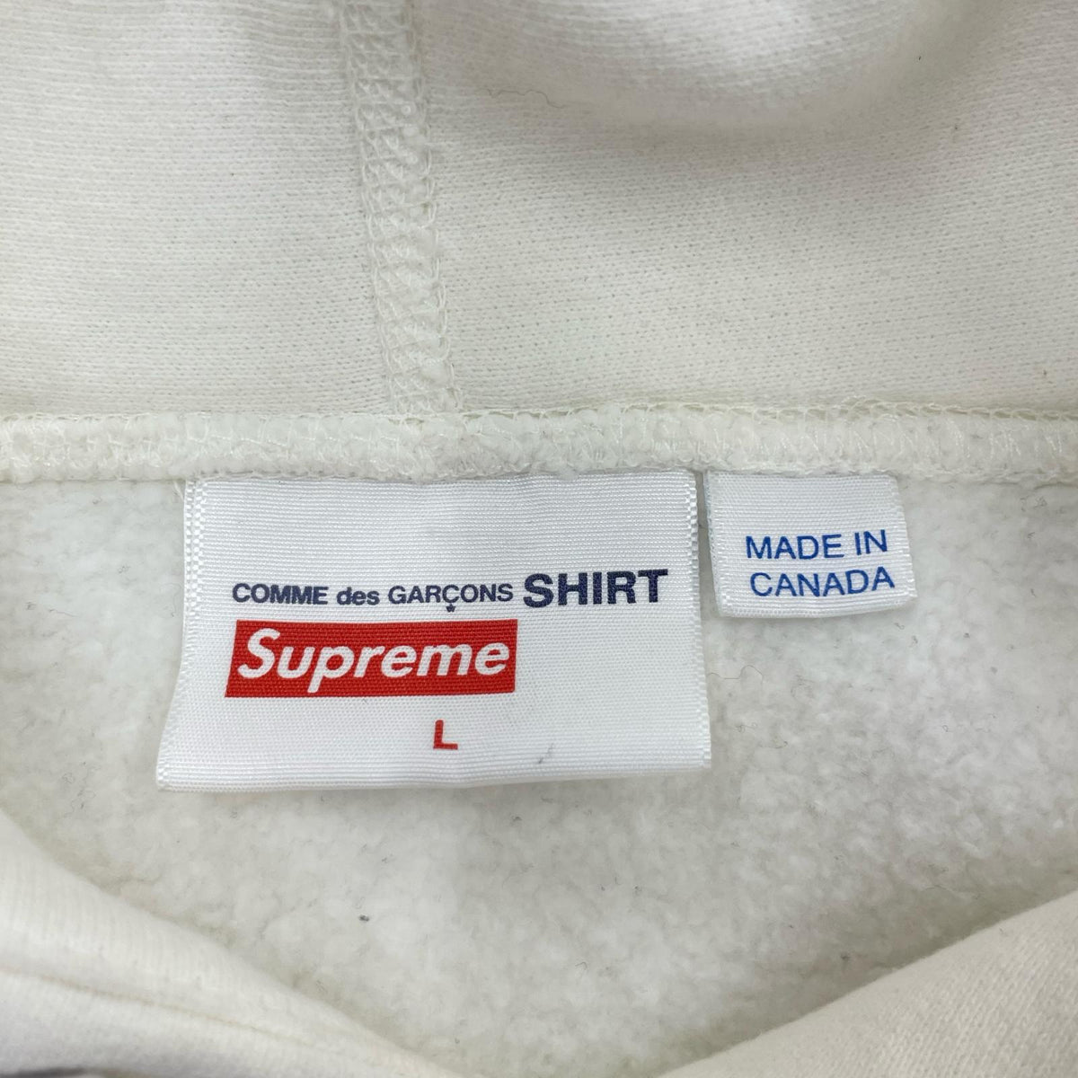 パーカー Supreme×COMME des GARCONS SHIRT 17AW Box Logo Hooded Sweatshirt L 白 L ホワイト
