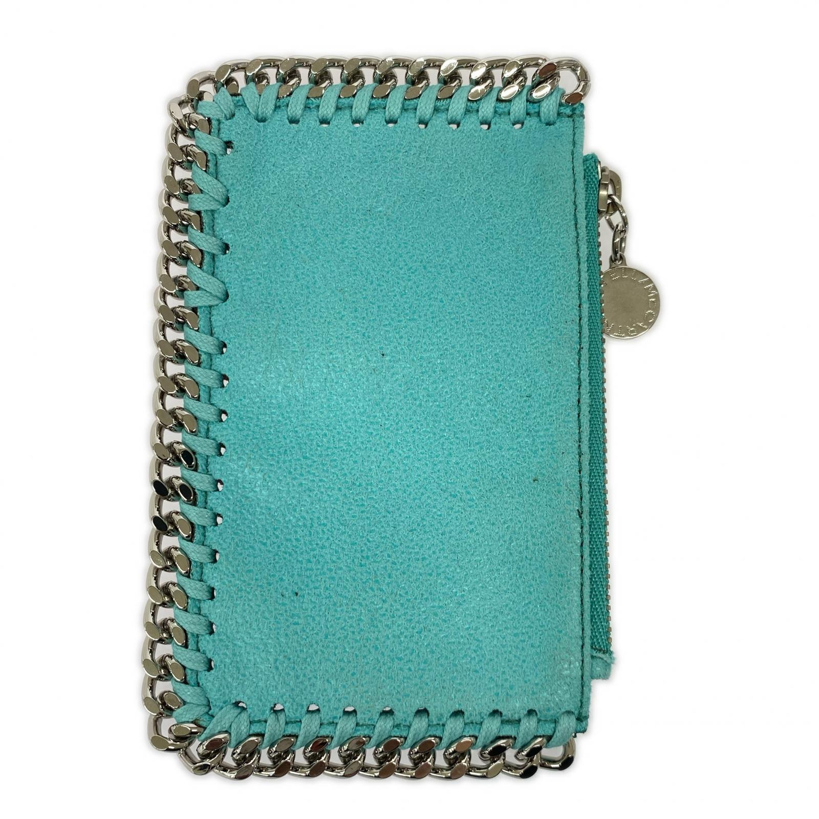コンパクトウォレット STELLA McCARTNEY ファラベラ カードケース ターコイズ