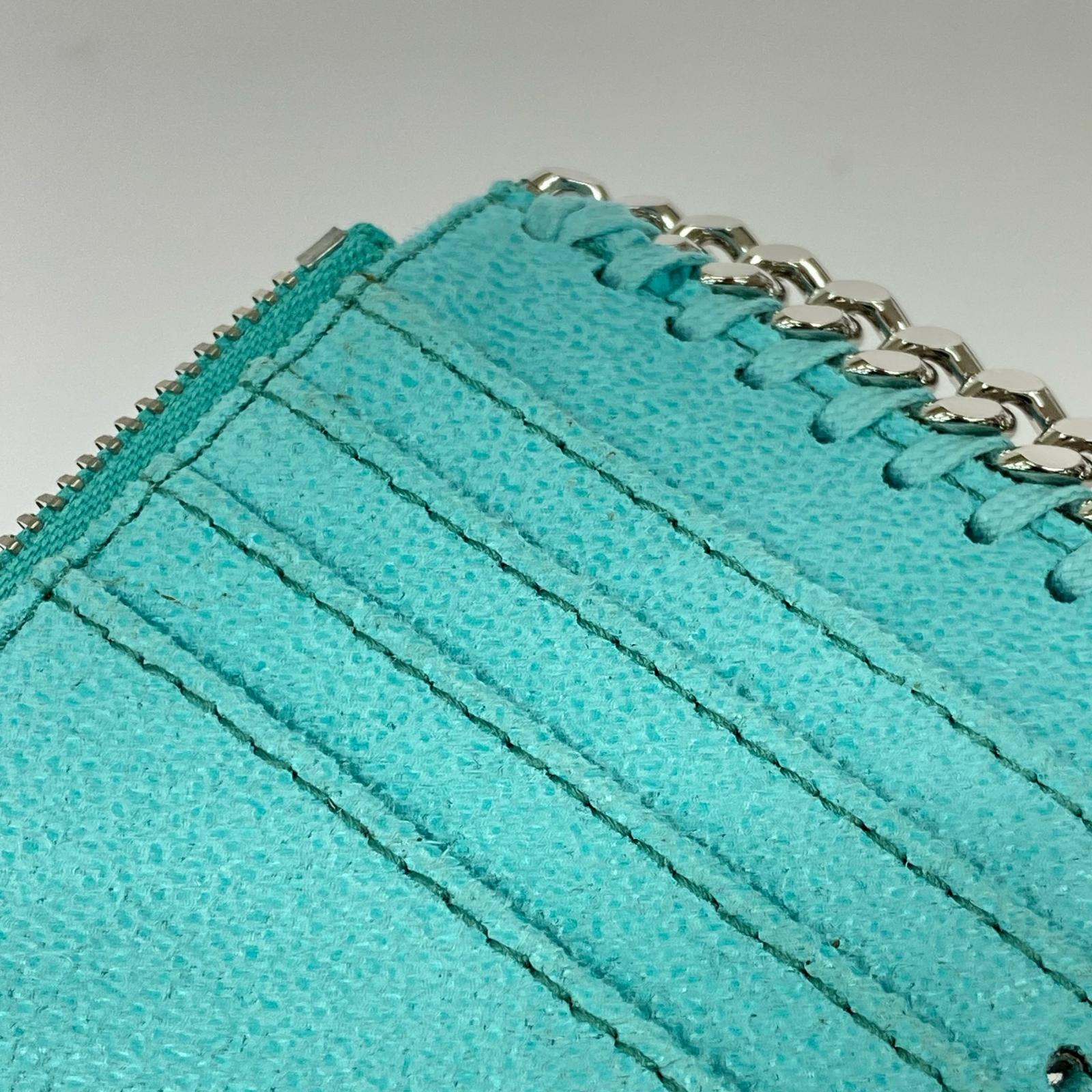 コンパクトウォレット STELLA McCARTNEY ファラベラ カードケース ターコイズ