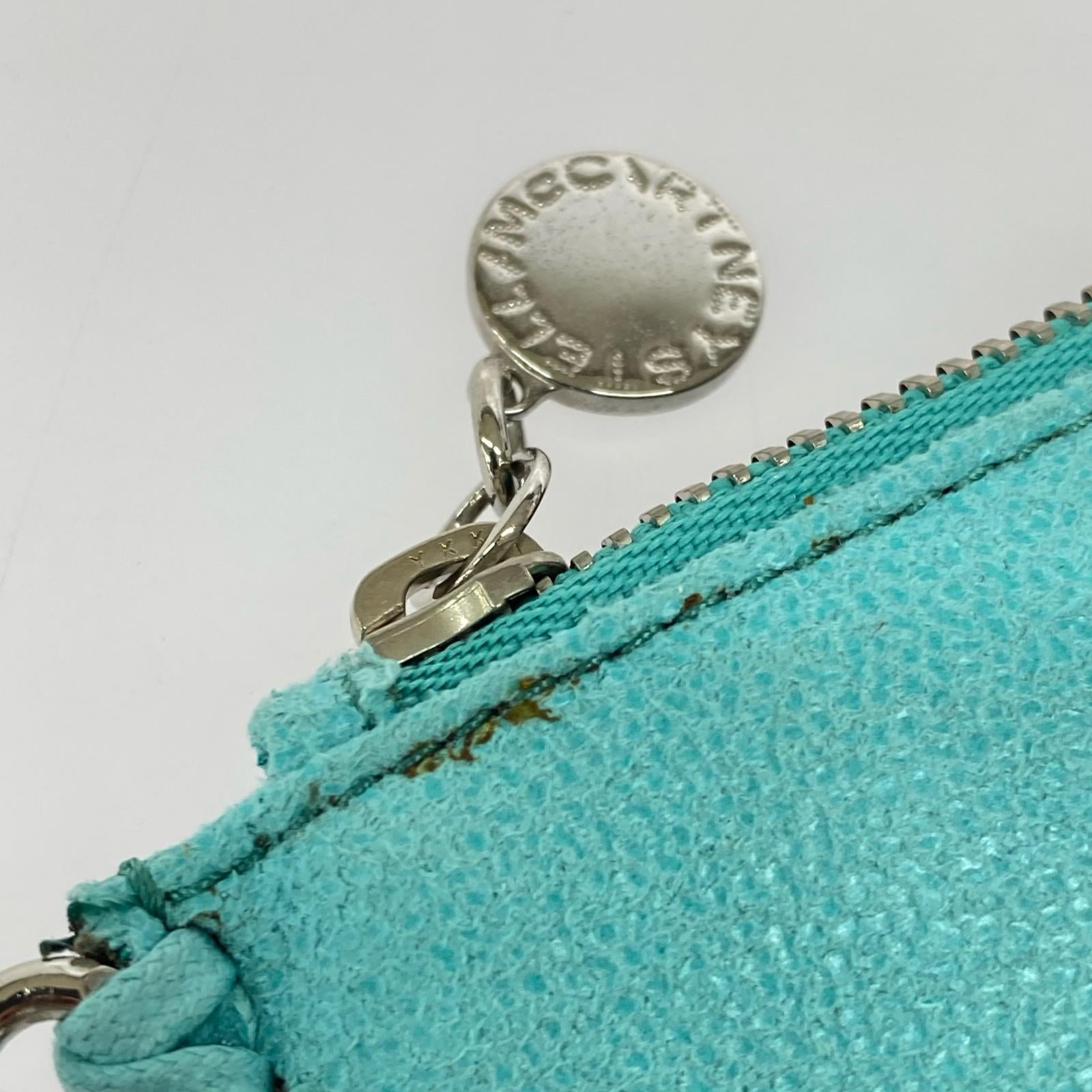 コンパクトウォレット STELLA McCARTNEY ファラベラ カードケース ターコイズ
