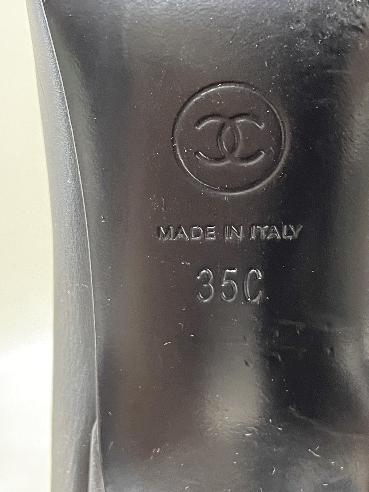 CHANEL キャップトゥココマークステッチ ロングブーツ 35C 黒
