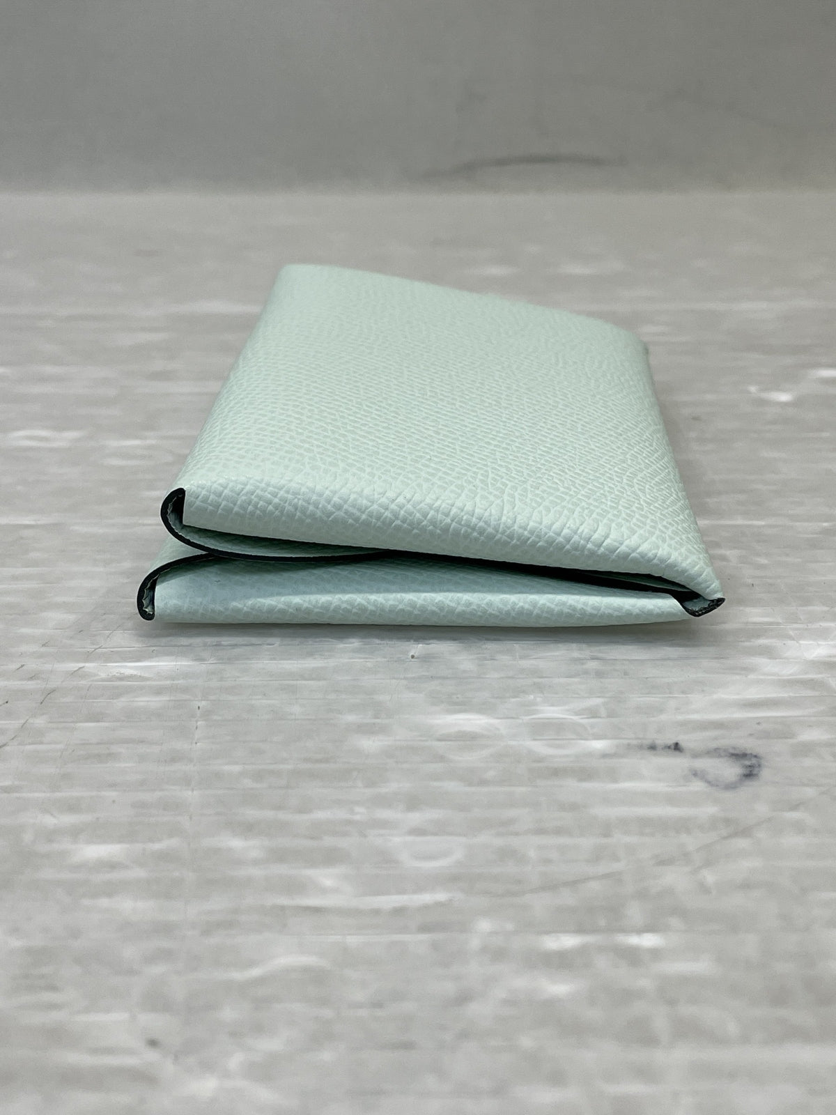HERMES 24年 W刻印 カルヴィ デュオ カードケース ペパーミント
