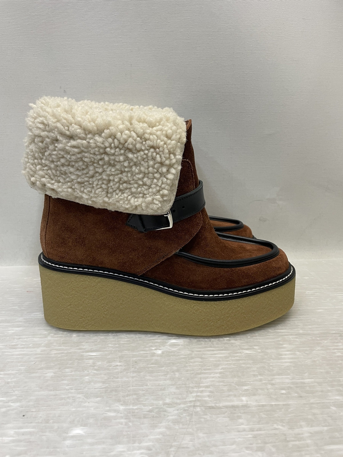 HERMES エミスフェール スエード ムートンブーツ 23.0cm 茶色 CL232029Z