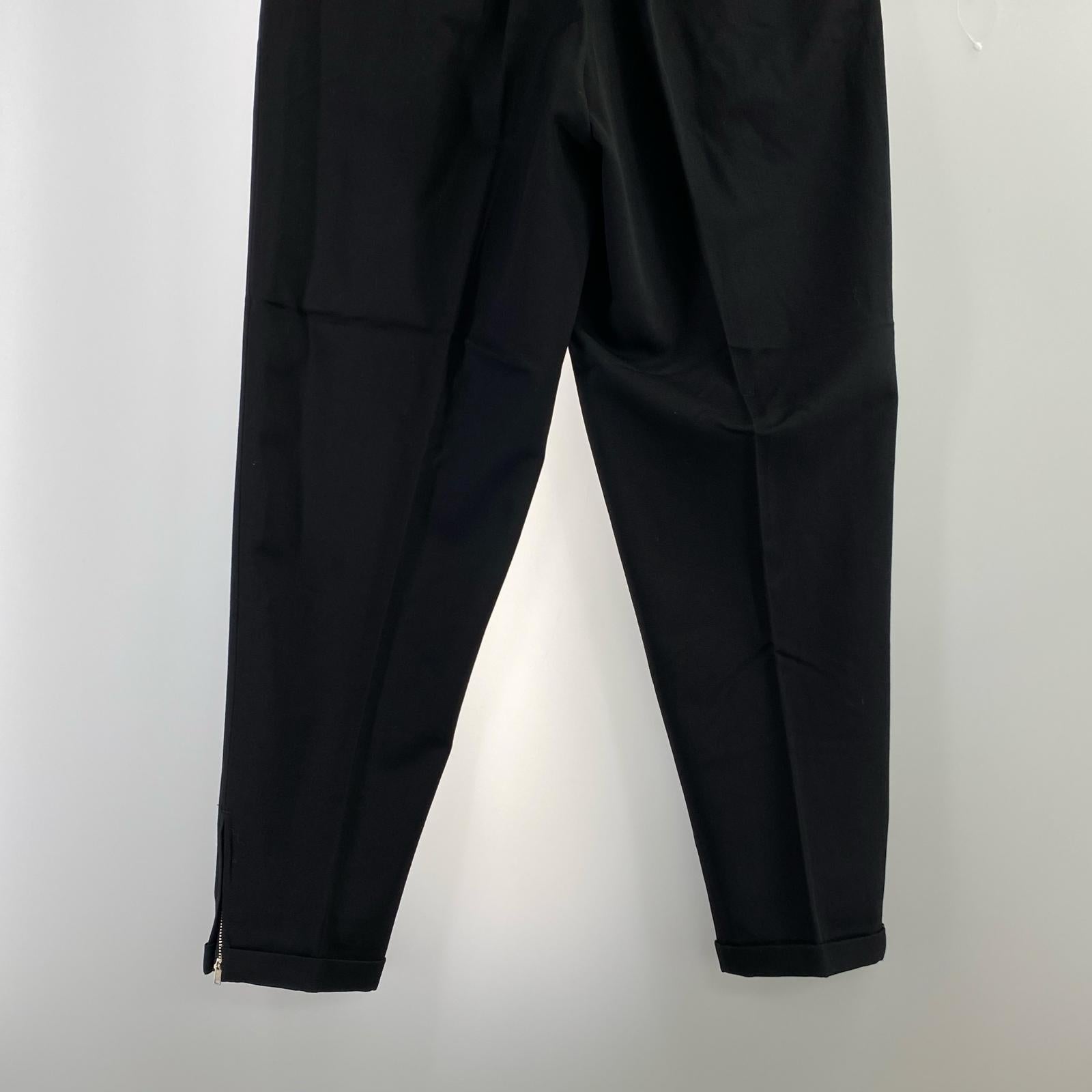 パンツ COMME des GARCONS HOMME PLUS 90s 裾ジップ ウールギャバスラックス M ブラック M ブラック