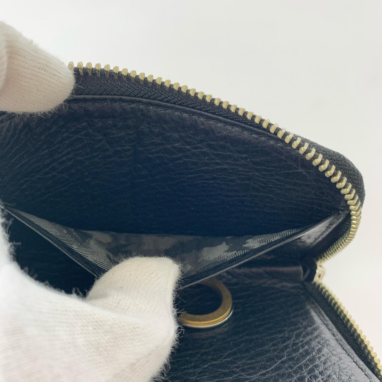 長財布 aniary L字ジップレザーキーケース 黒 ブラック