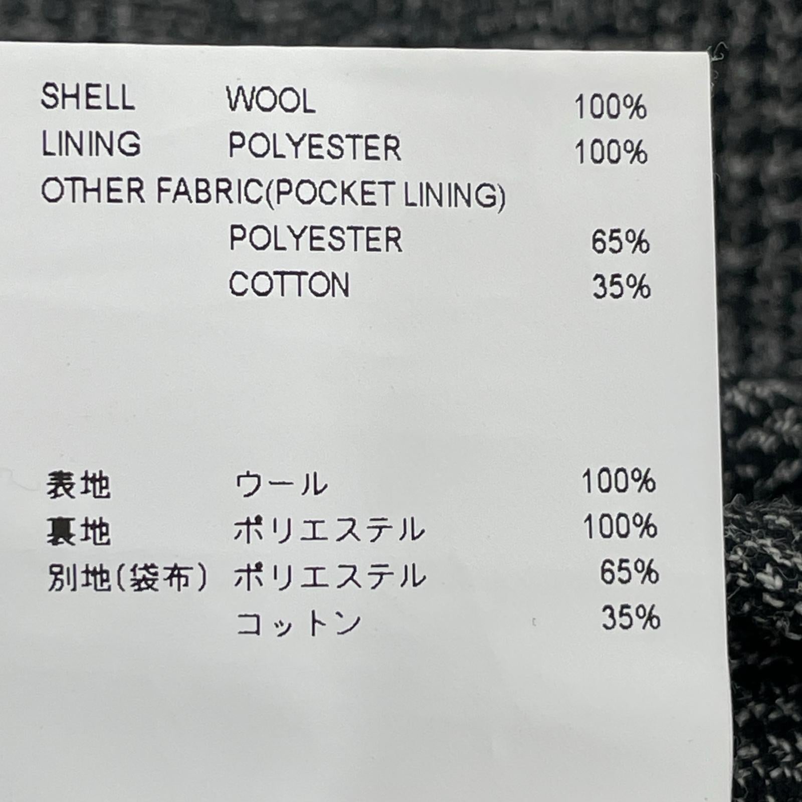 パンツ TUCTROUSERS WOOL TWEES TEXTILE/サイズL ブラック