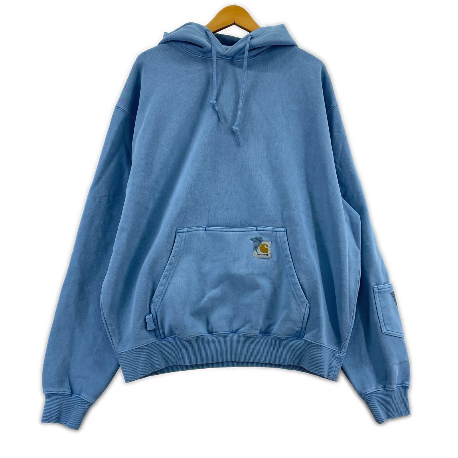 パーカー INVINCIBLE/PIGMENT DYED/水色 M