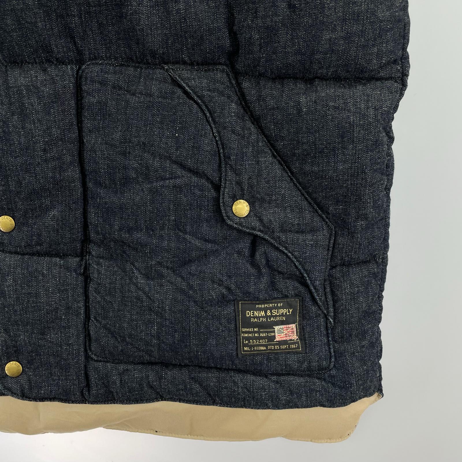 ダウンベスト Denim&Supply 星条旗柄 ブルー