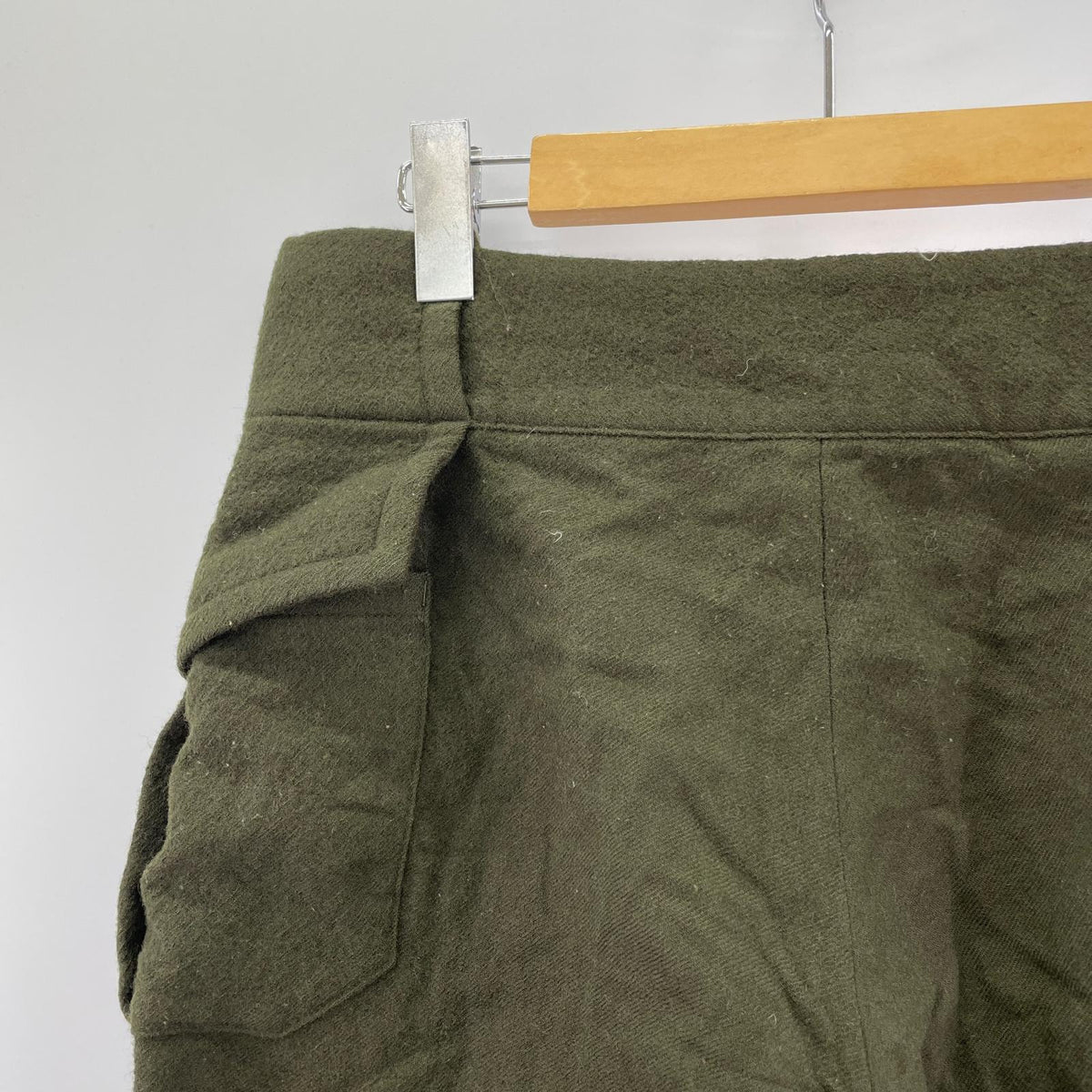 ショートパンツ Flap pocket Wool Wide Short カーキ (S) S カーキ