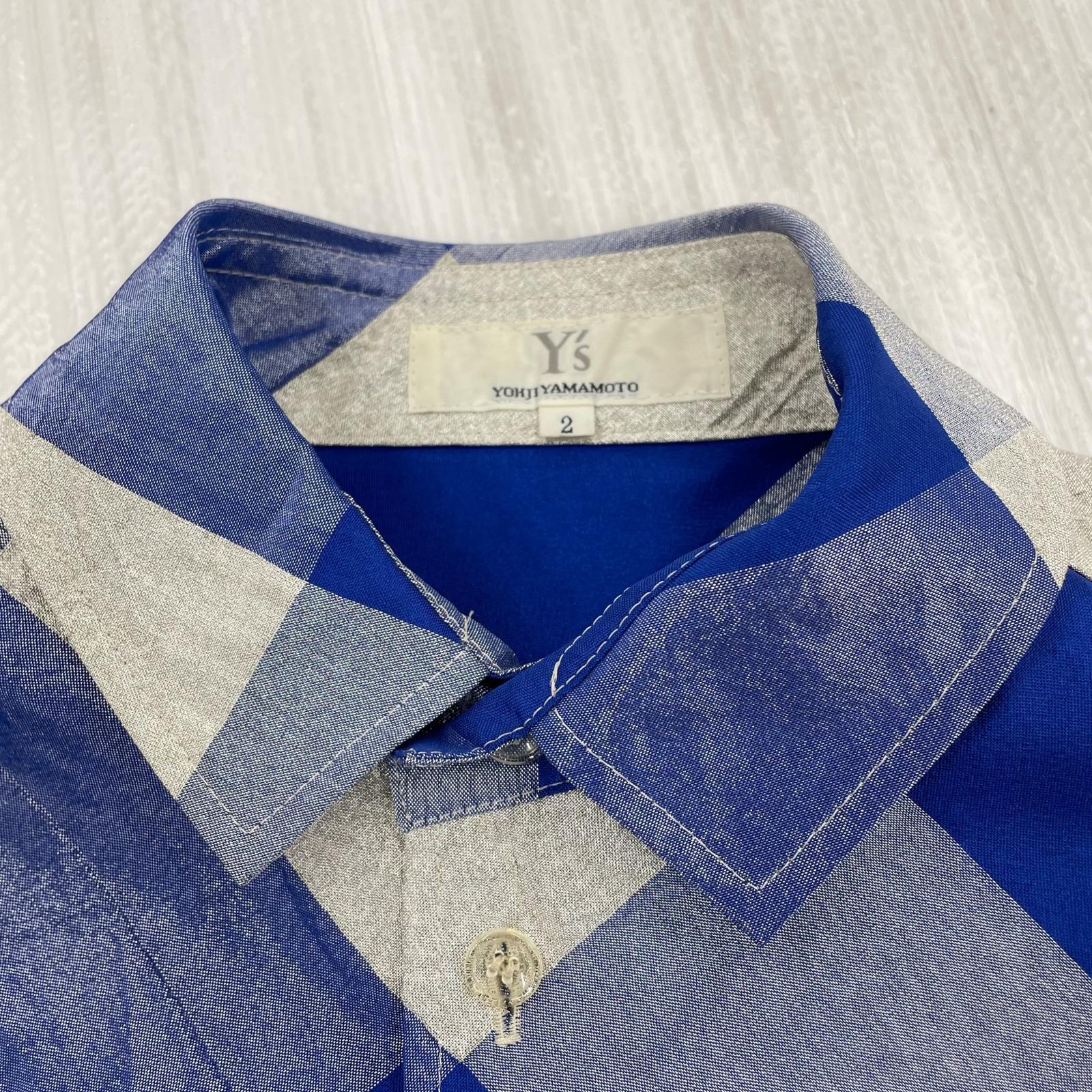 半袖シャツ Polyester argyle Shirt (2) 2 ブルー