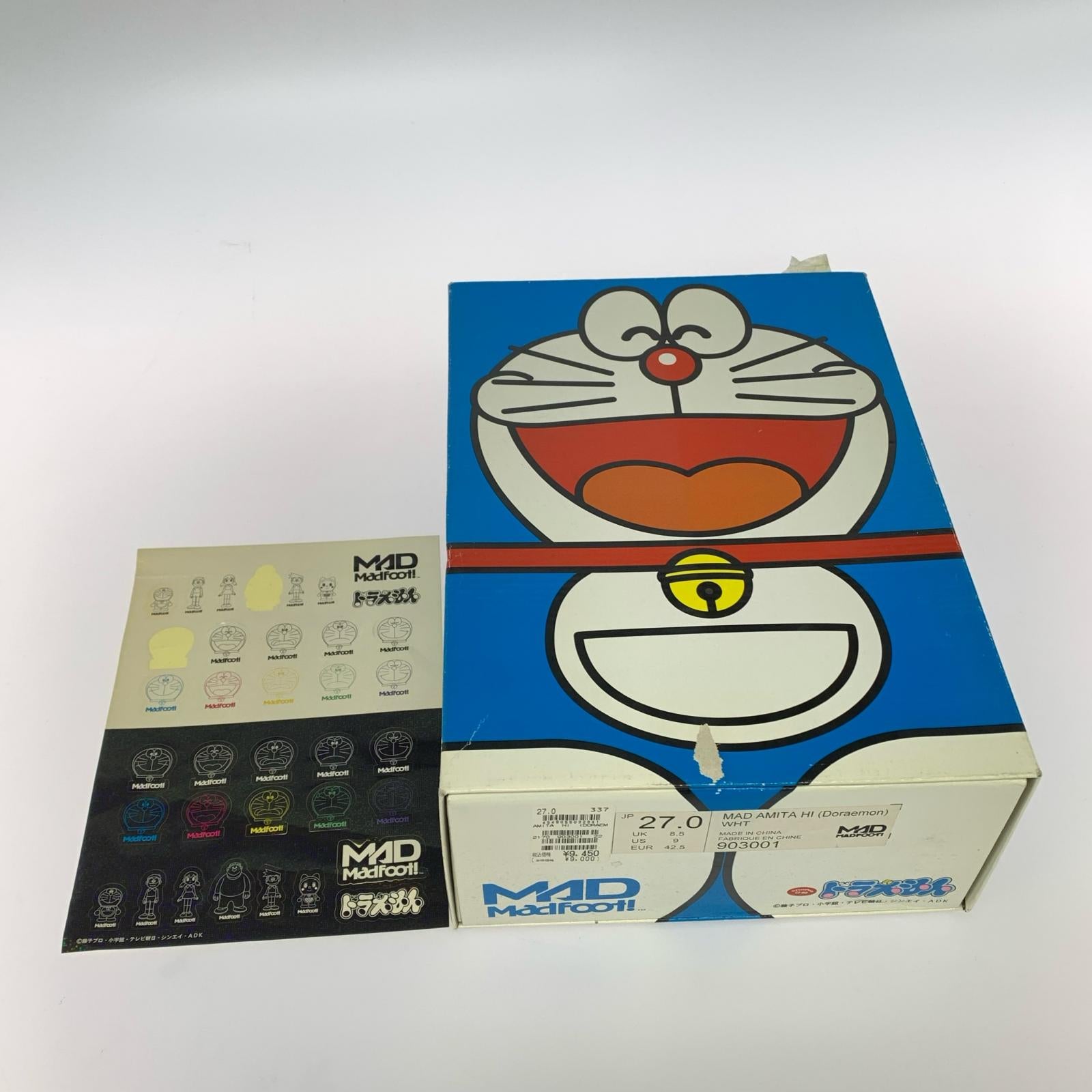 スニーカー ×ドラえもん 白 (27.0cm) 27cm (US9 UK8 1/2 EU44) ホワイト