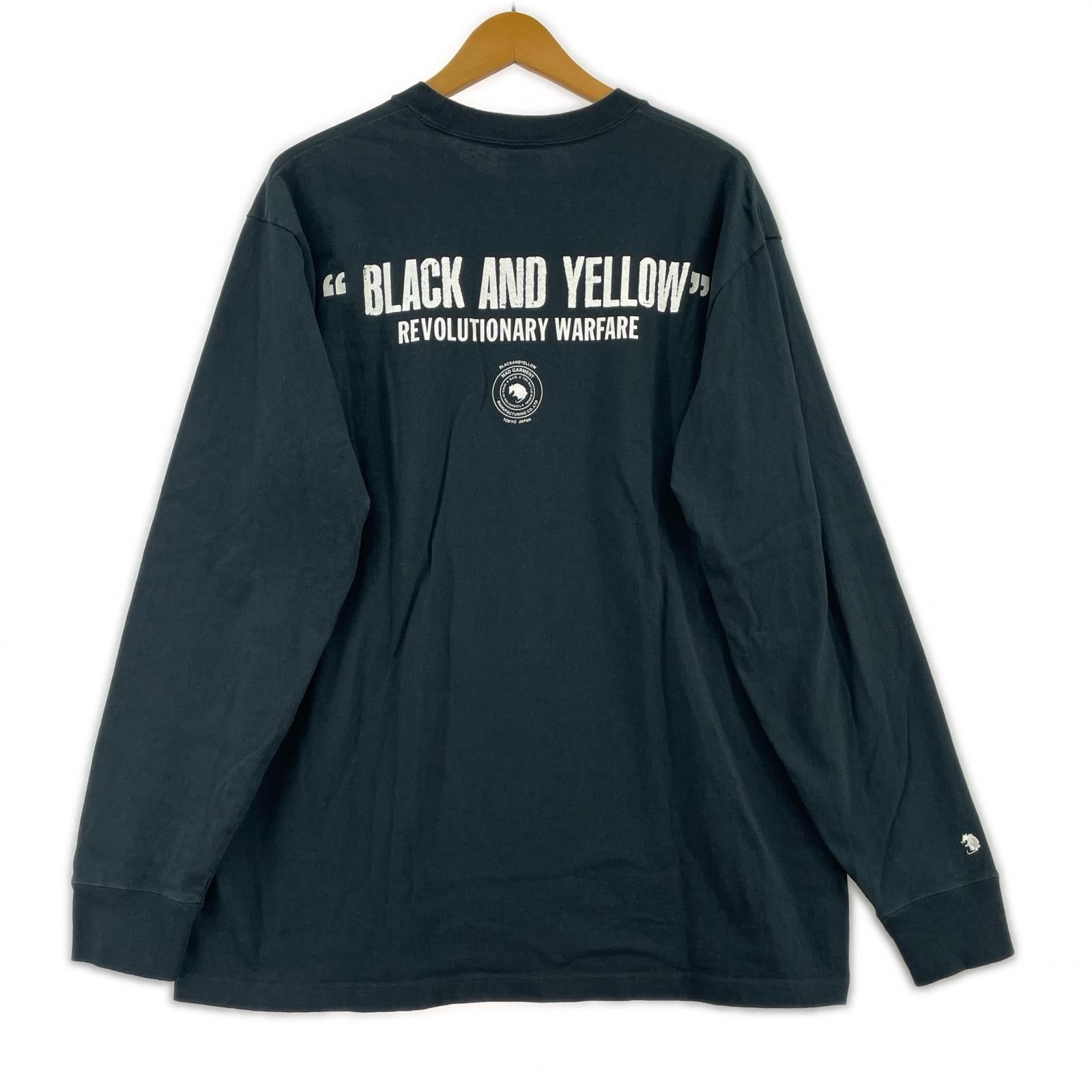 長袖Tシャツ BLACK AND YELLOW L/S L ブラック