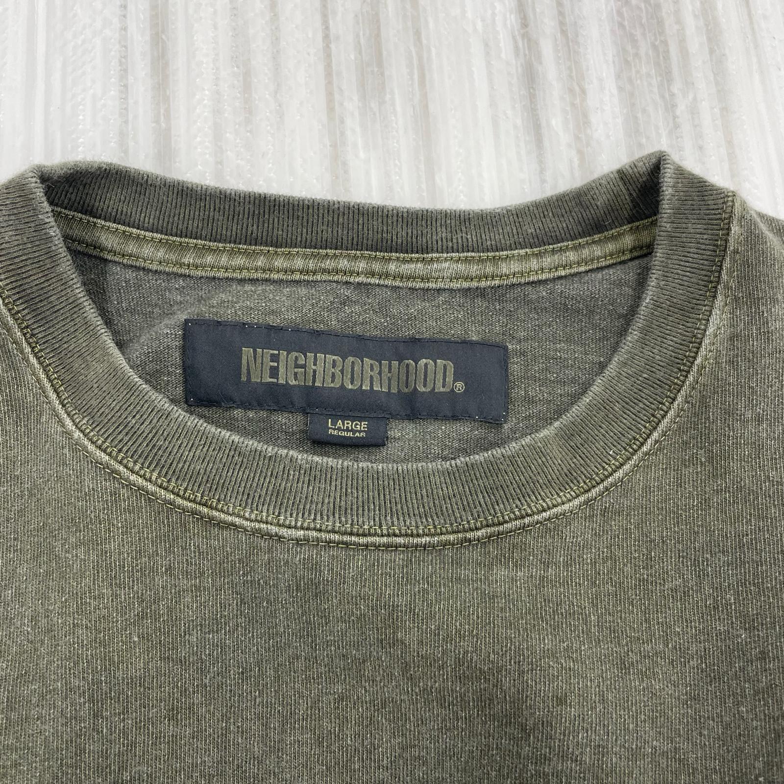 長袖Tシャツ PIGMENT DYED CREWNECK LS L カーキ