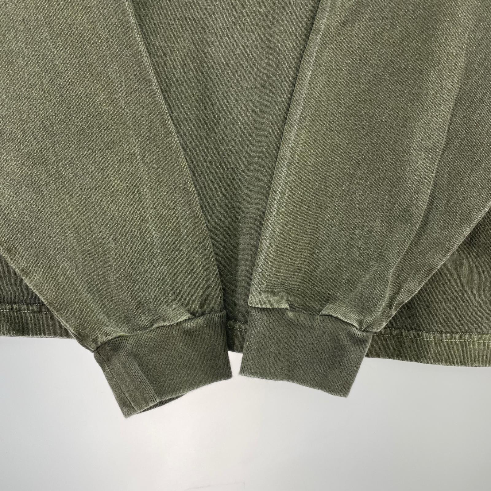 長袖Tシャツ PIGMENT DYED CREWNECK LS L カーキ