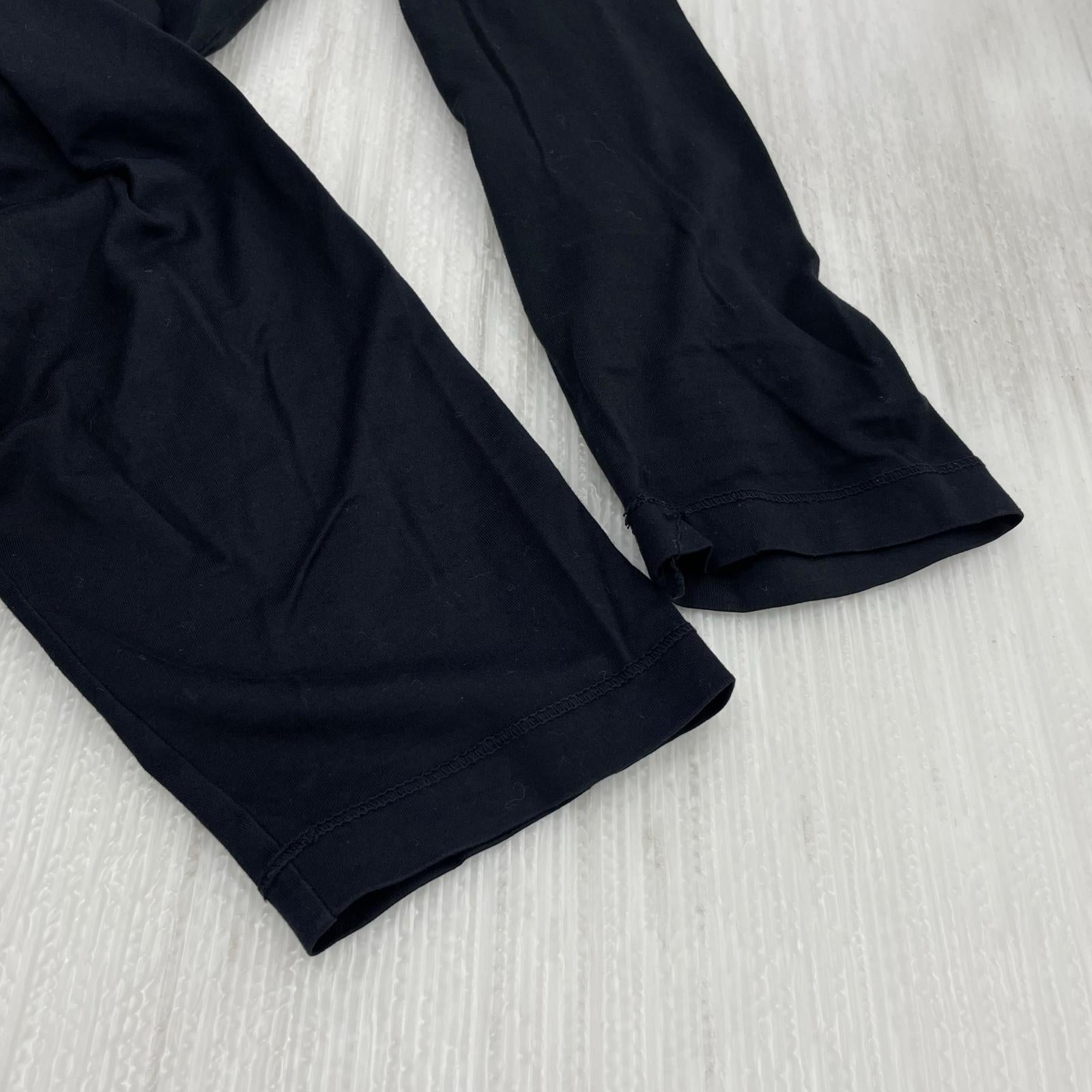 長袖Tシャツ ワンポイント 後染め M ブラック