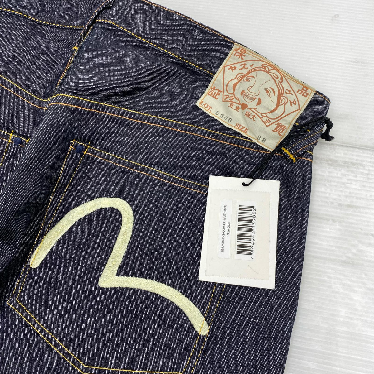 デニムパンツ EVISU Lot.5500 くまモン デニムパンツ W38 ブラック