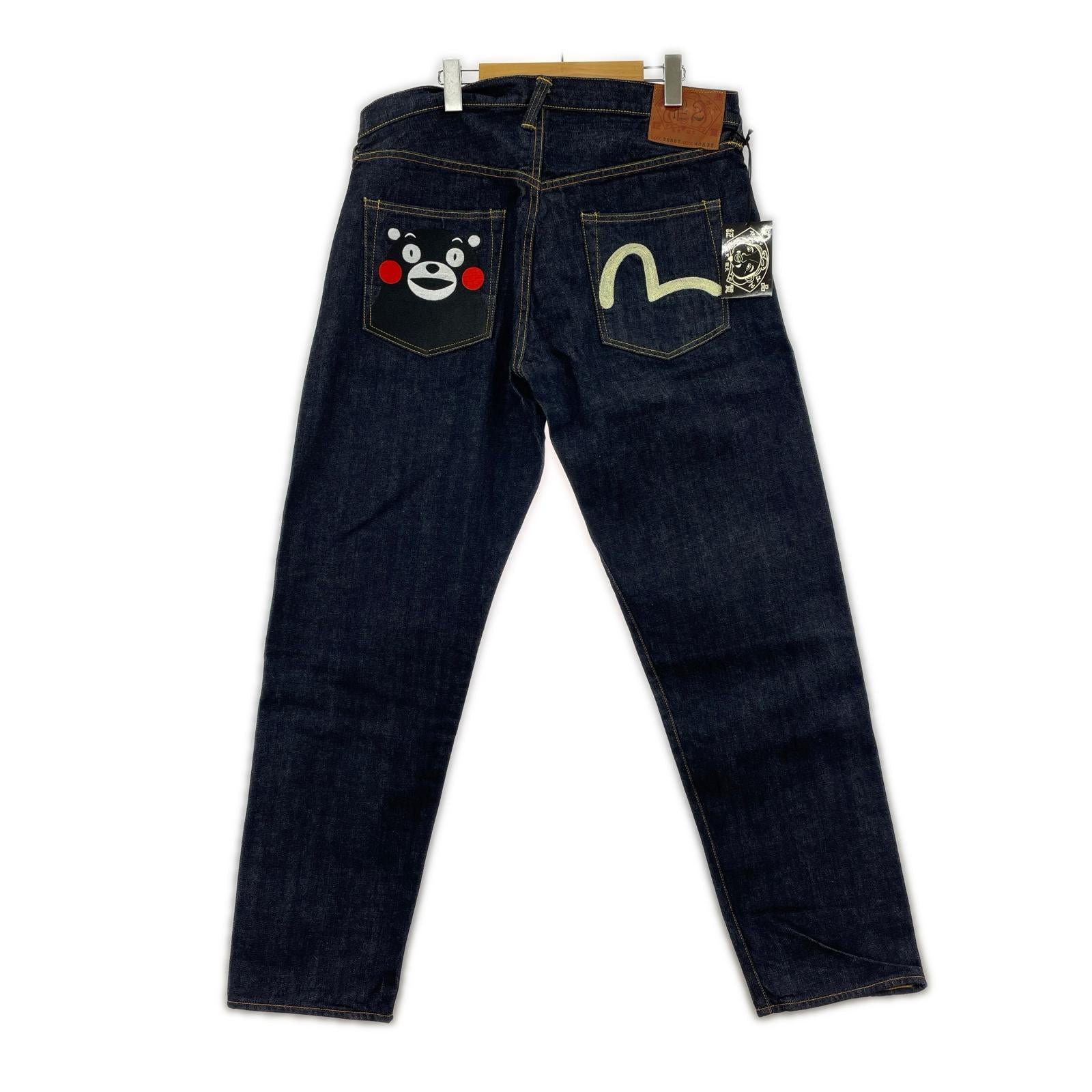 デニムパンツ EVISU NO.2 Lot.2000T くまモン W40 40 ネイビー