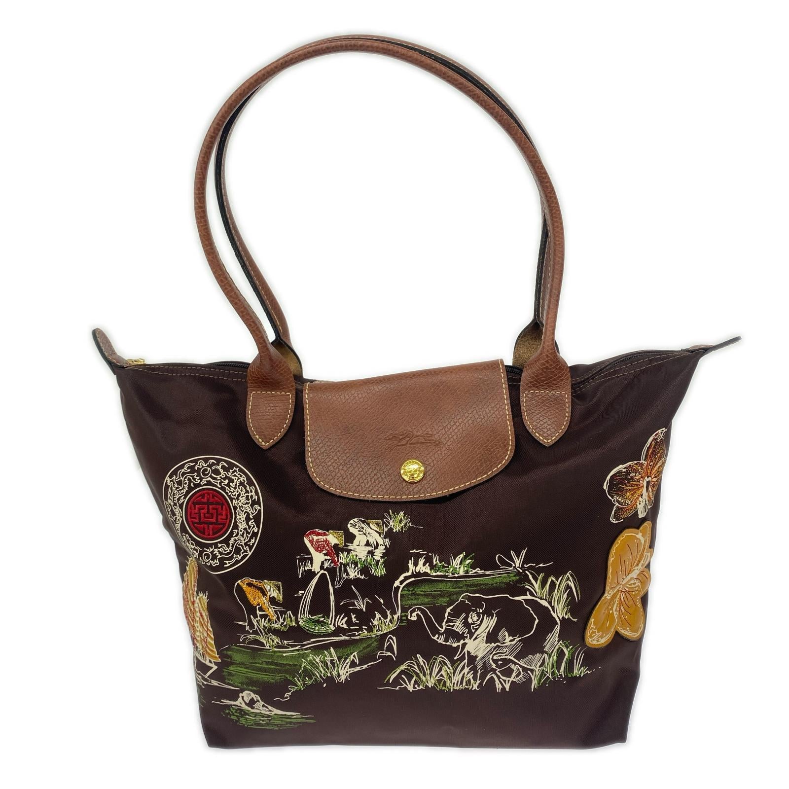 トートバッグ LONGCHAMP プリアージュBK ベトナム ブラウン