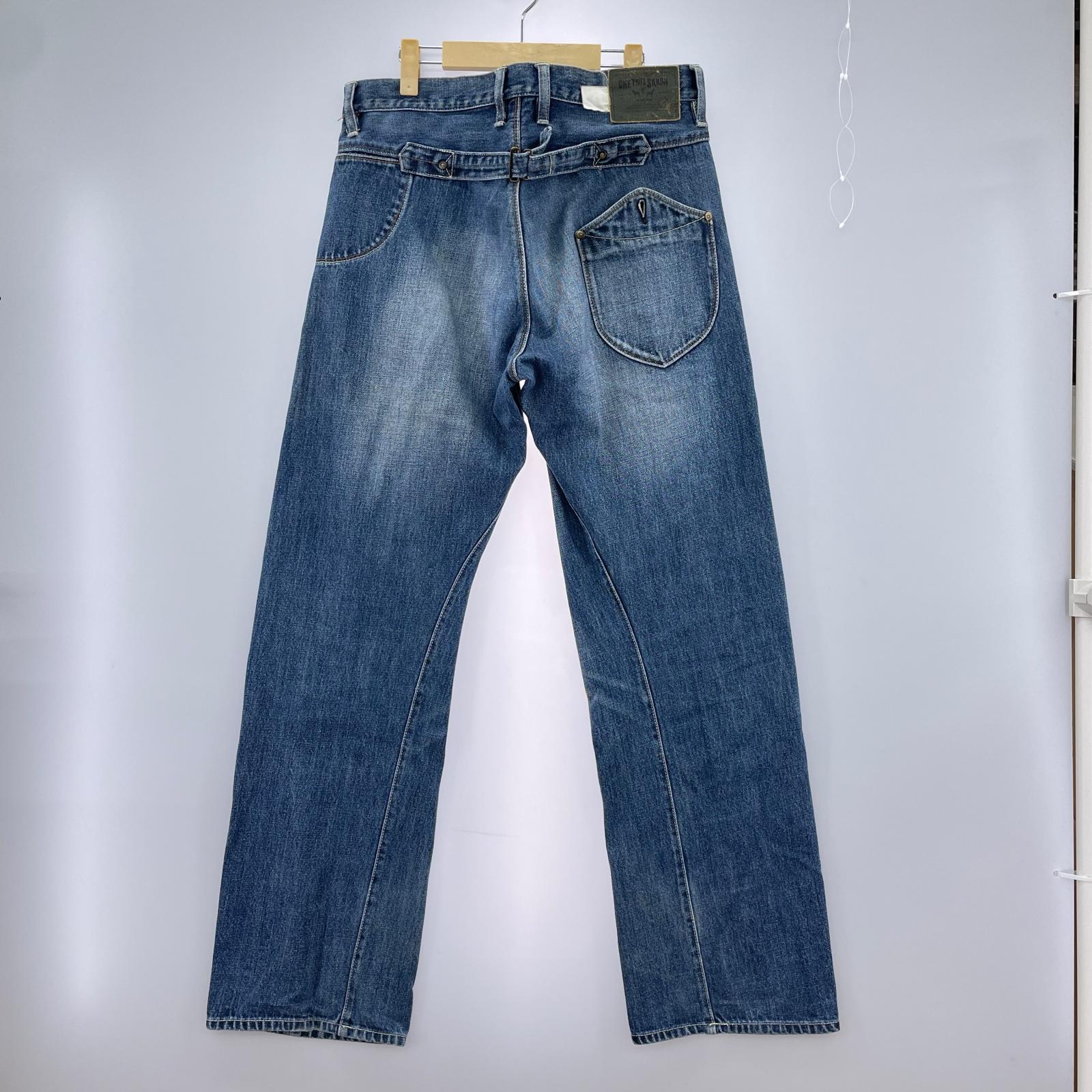デニムパンツ Button-fly cinch back denim 3 IDG
