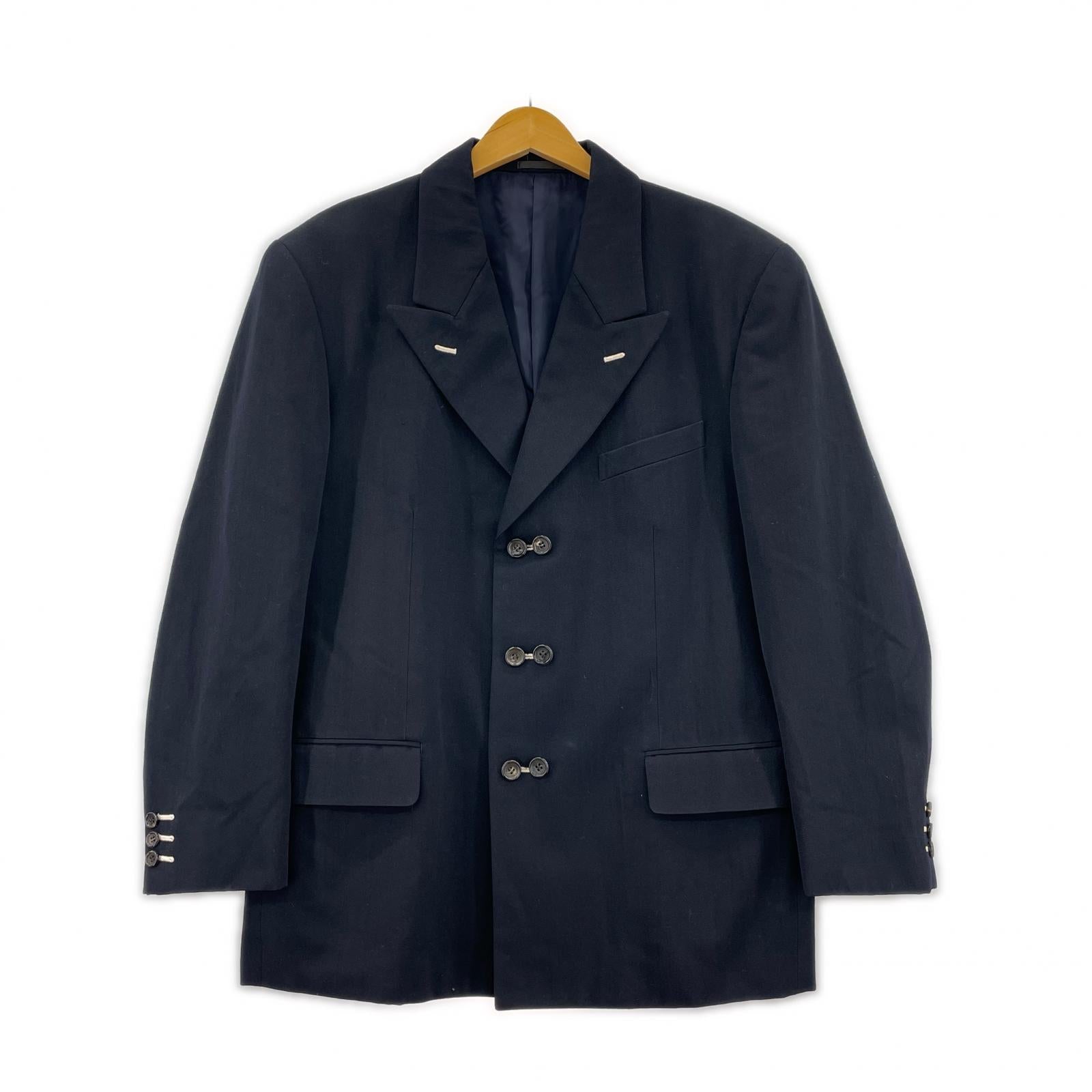 ジャケット COMME des GARCONS HOMME PLUS 80s デザインダブルブレストジャケット M ネイビー M ネイビー