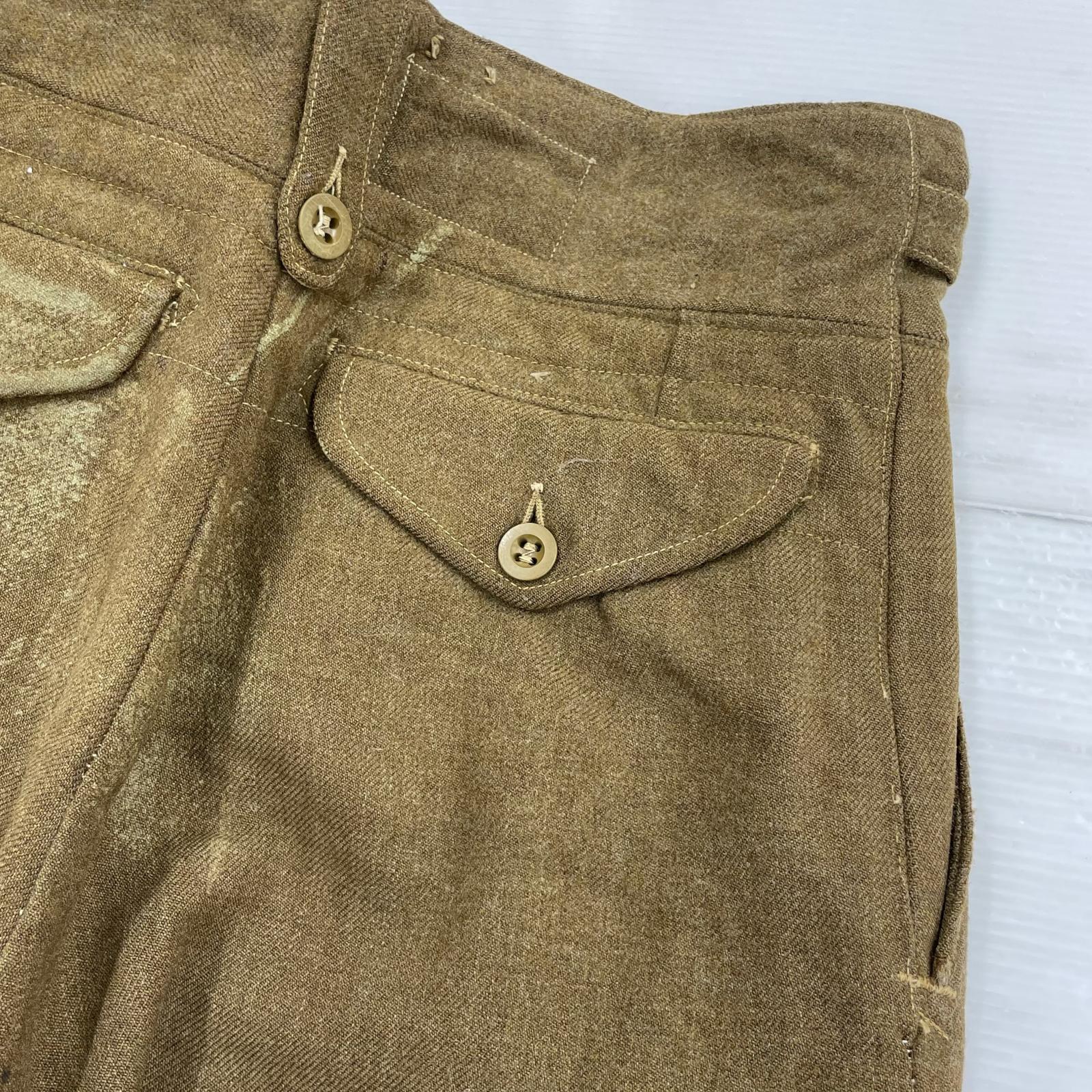 パンツ 50s イギリス軍 1949パターン バトルドレストラウザーズ ブラウン ブラウン
