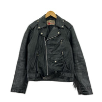 ライダースジャケット 70s Sears Fringe Double Riders Jacket ブラック