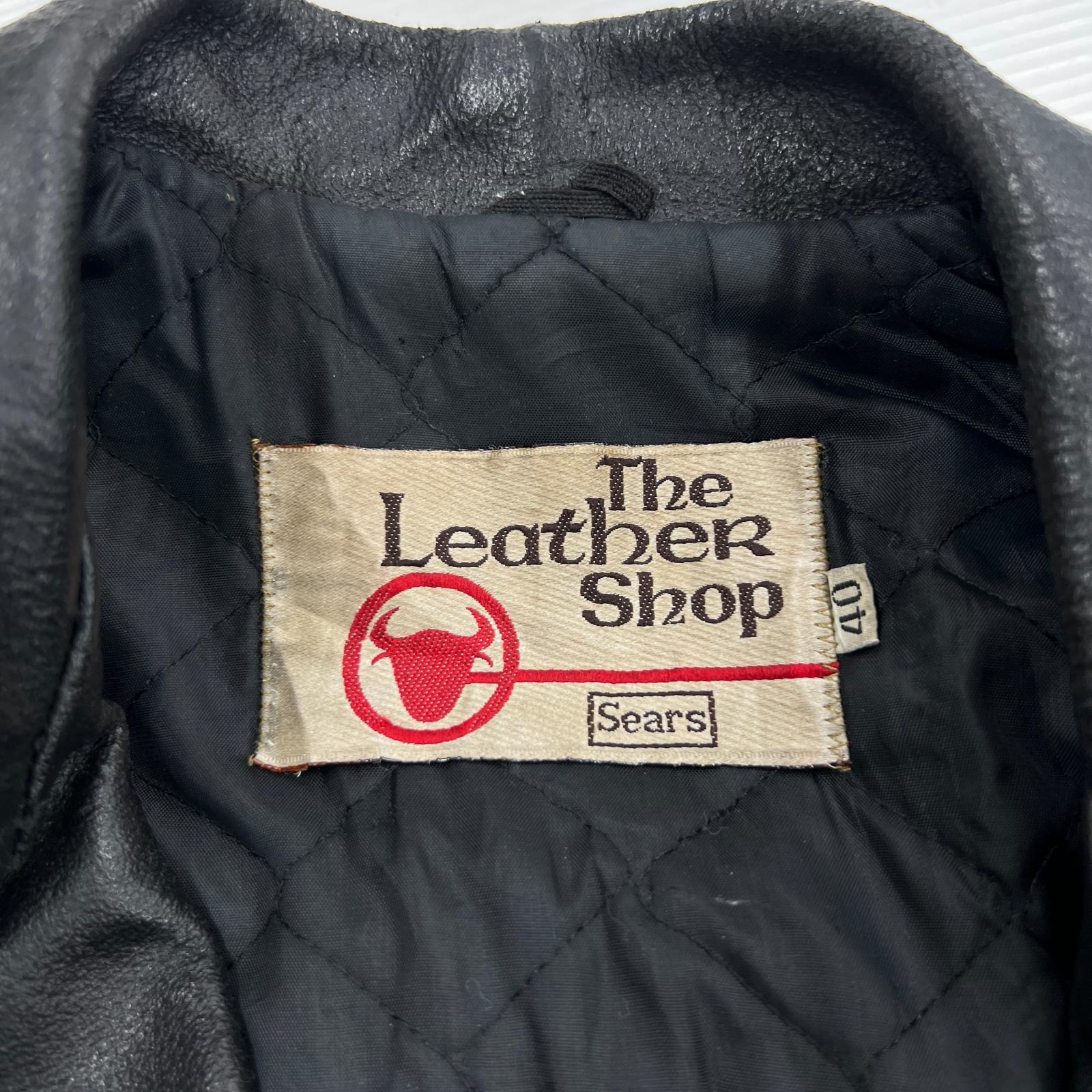 ライダースジャケット 70s Sears Fringe Double Riders Jacket ブラック