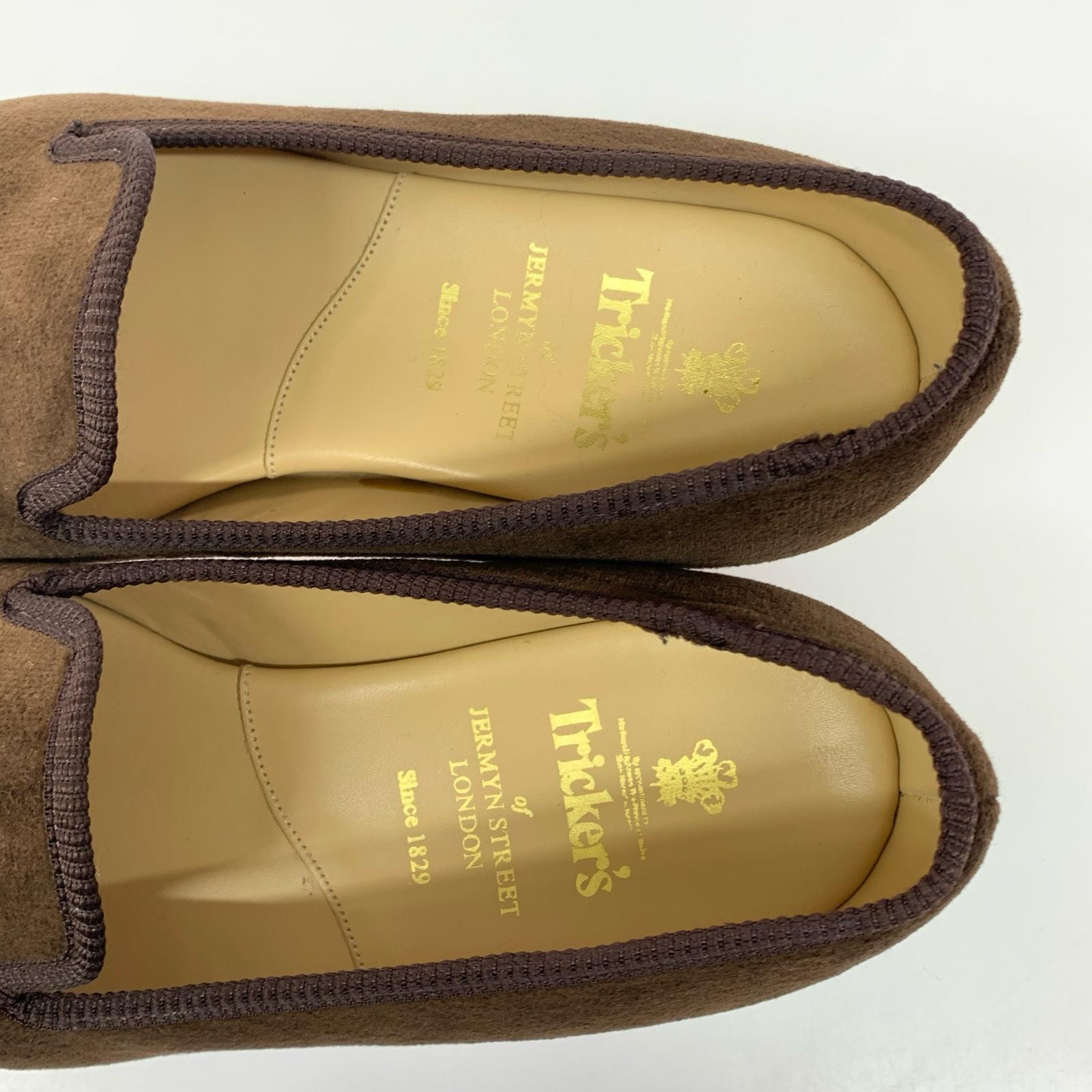 シューズ Tricker's Churchill Brown Velvet ローファー ブラウン