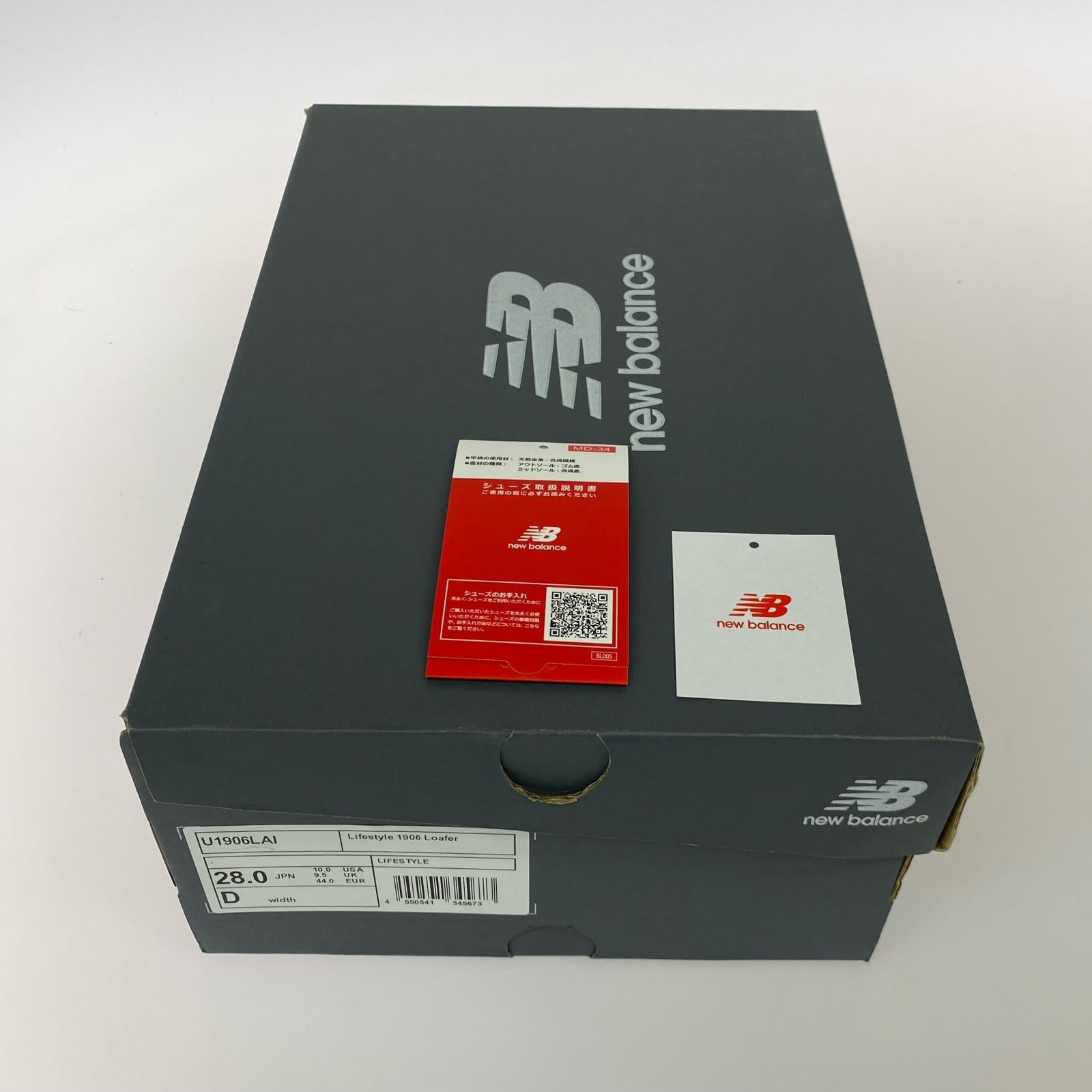 スニーカー NEW BALANCE U1906LAI スニーカーローファー 28.0 ブラック 28cm (US10 UK9 1/2 EU46) ブラック