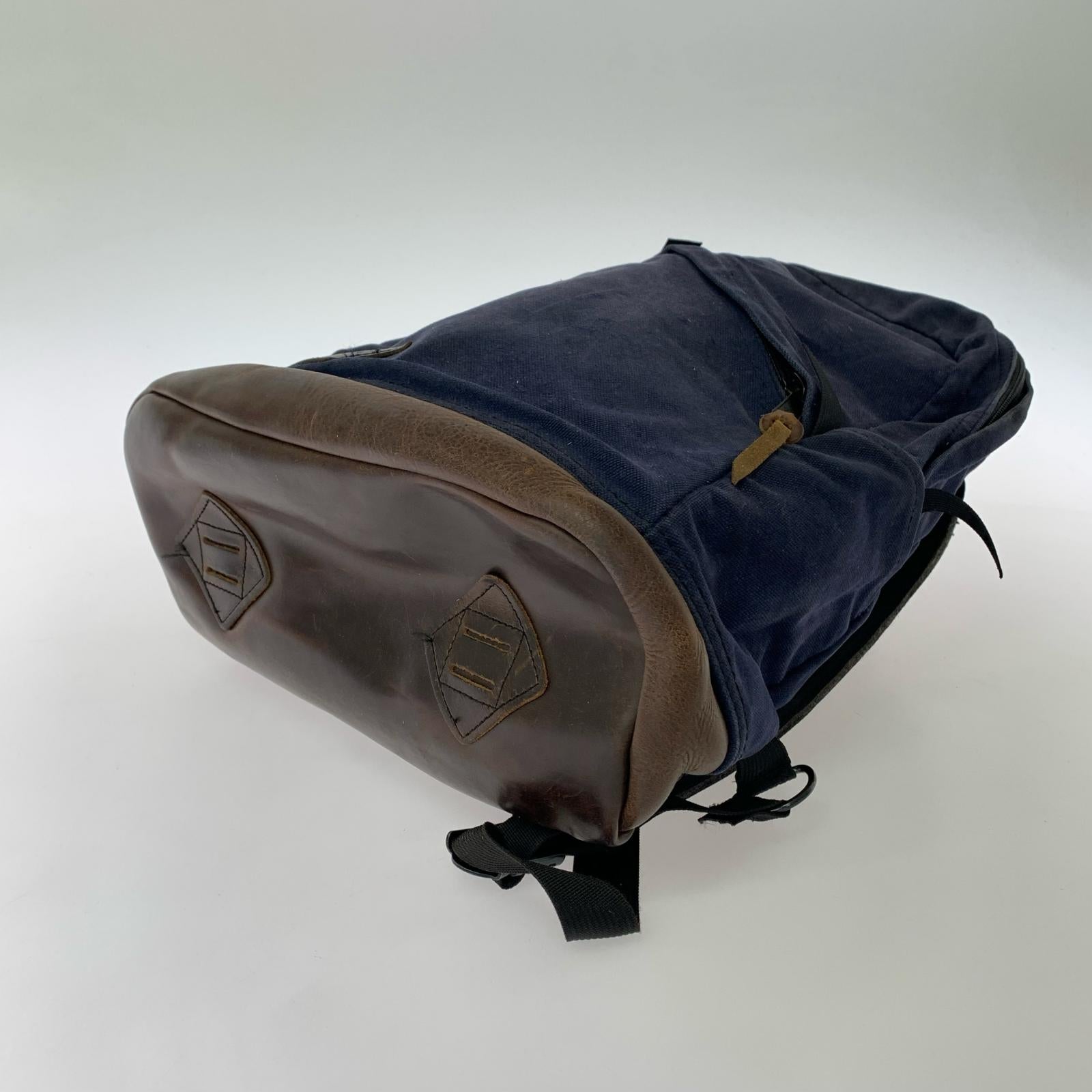 リュック・デイパック ALTADENA WORKS キャンバス×レザー バックパック ネイビー×ブラック