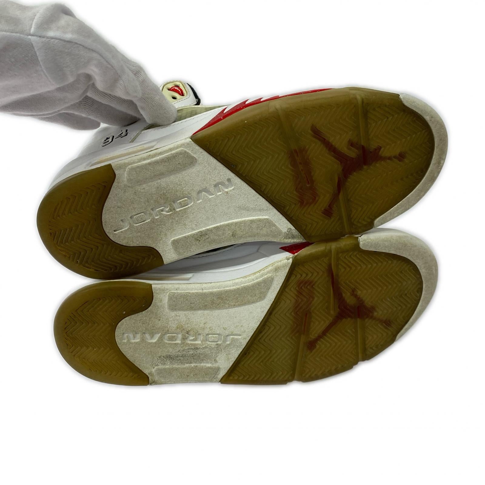 スニーカー ×supreme AIR JORDAN 5 RETRO 28cm (US10 UK9 1/2 EU46) ホワイト
