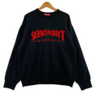 ニット thrasher sweater 黒 (M) M ブラック
