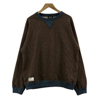 スウェット 2TONE CREW SWEAT L ブラウン