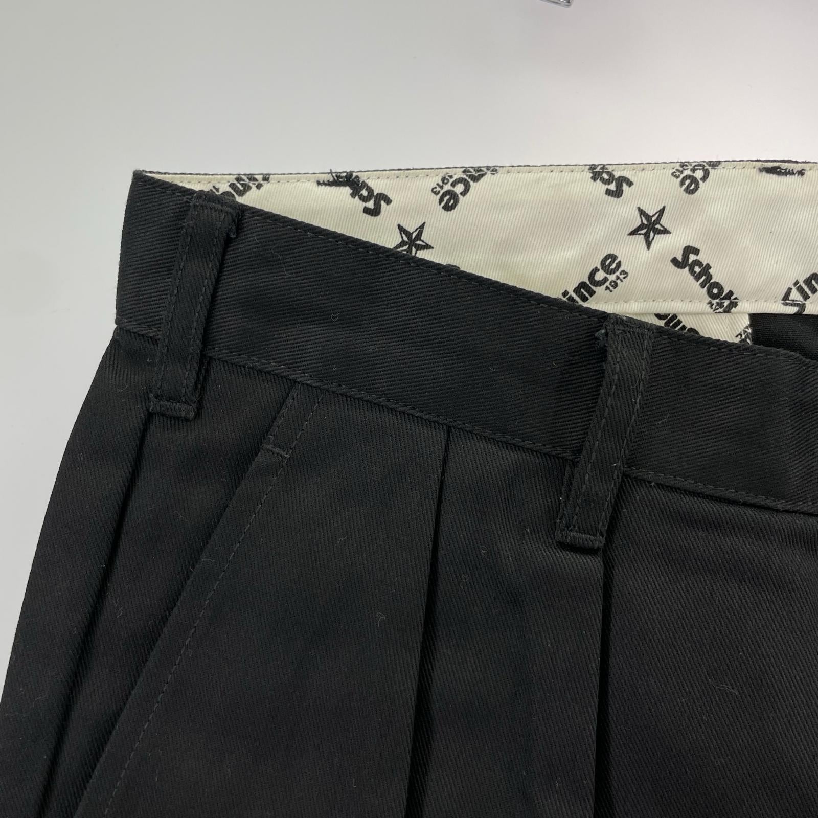 パンツ TC DOUBLE PLEATED WIDE PANTS L ブラック