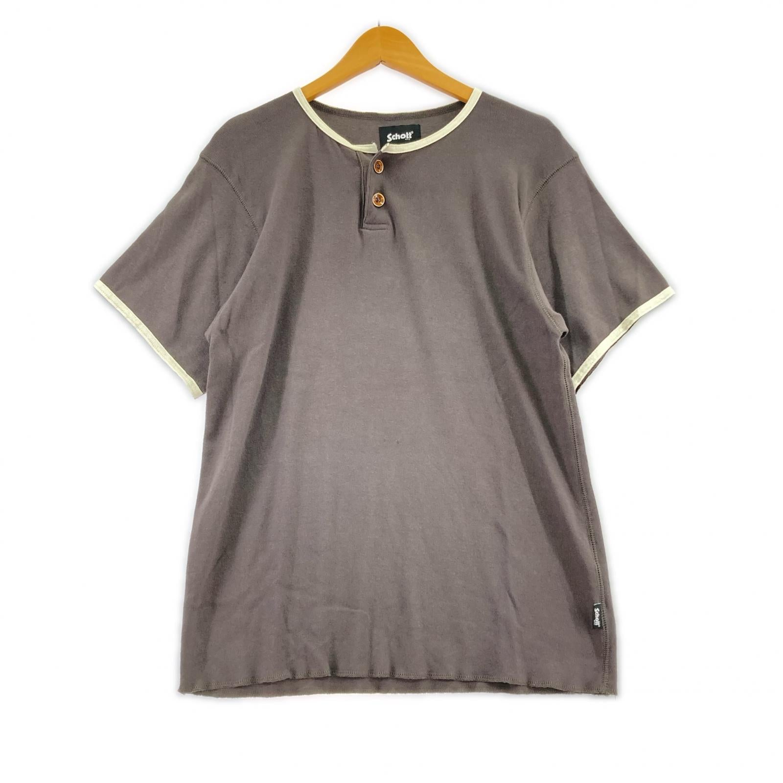 半袖Tシャツ ヘンリーネックT L グレー