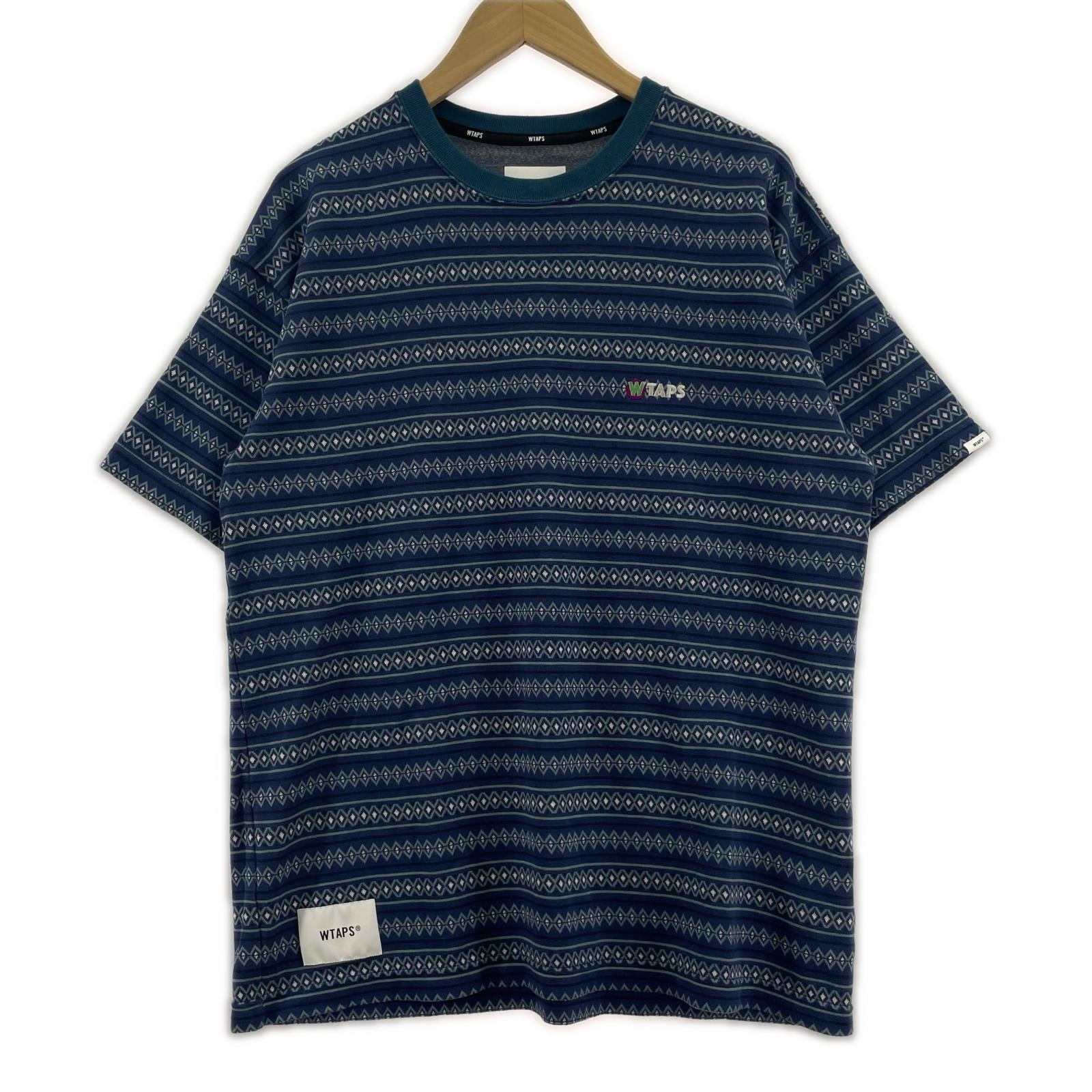 半袖Tシャツ WTAPS 26SS BDY 02 SS COTTON ボーダーTee 2 ブルー