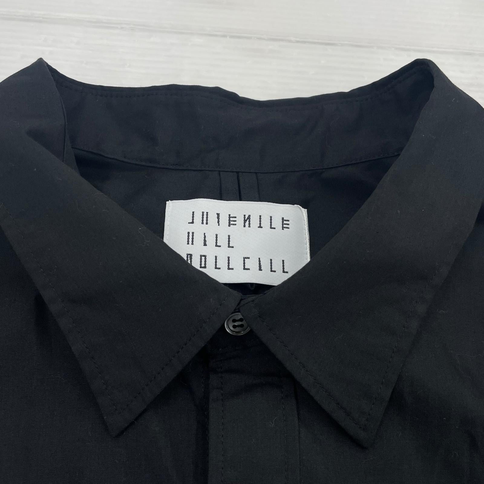 半袖シャツ JUVENILE HALL ROLLCALL 24SS オーバーサイズ デザインシャツ 黒 ブラック