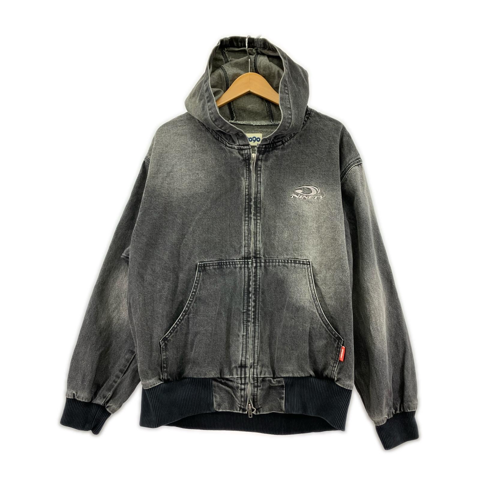 ジャケット Heisei Logo Denim Zip Hoodie M ブラック