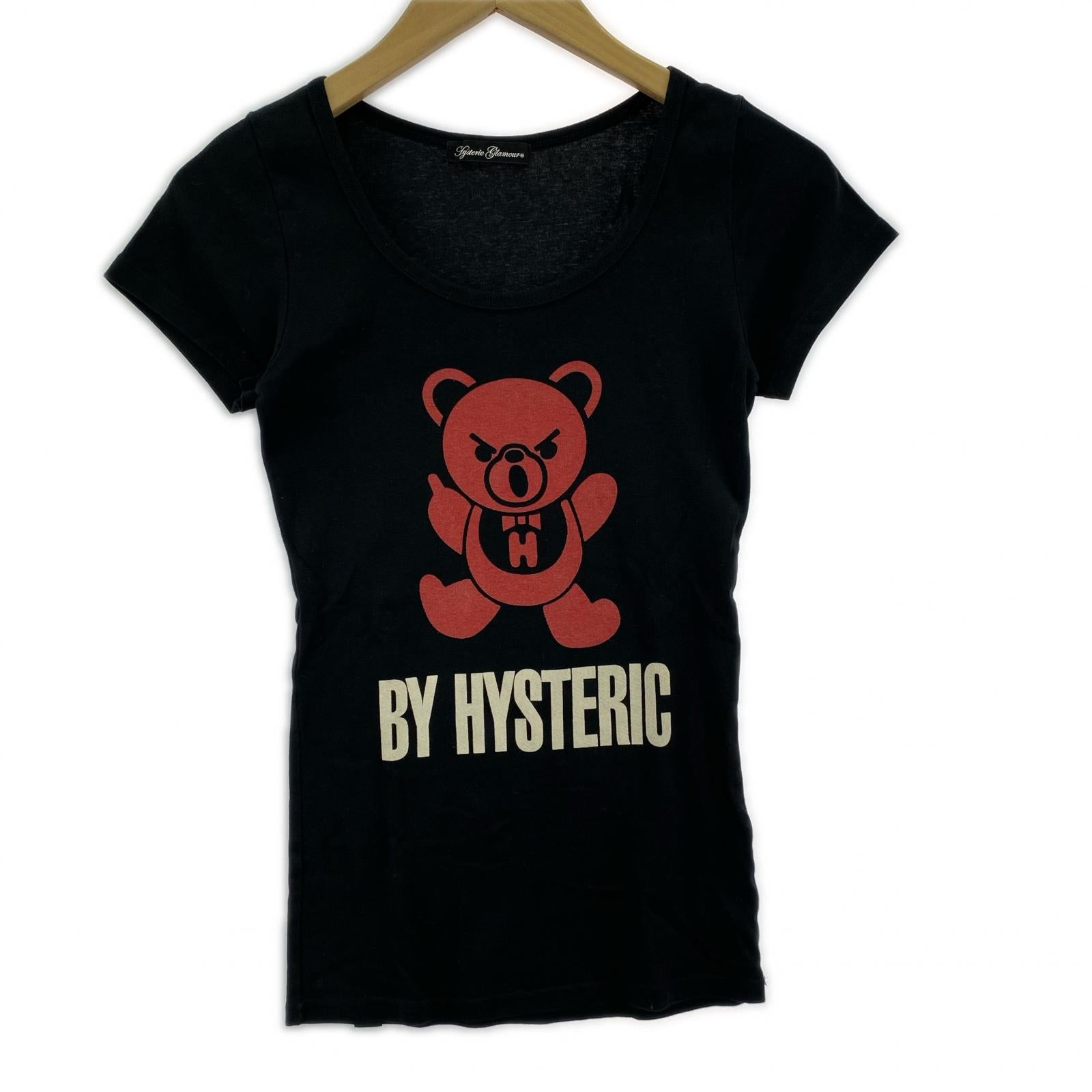 半袖Tシャツ クマ 黒 (F) ブラック