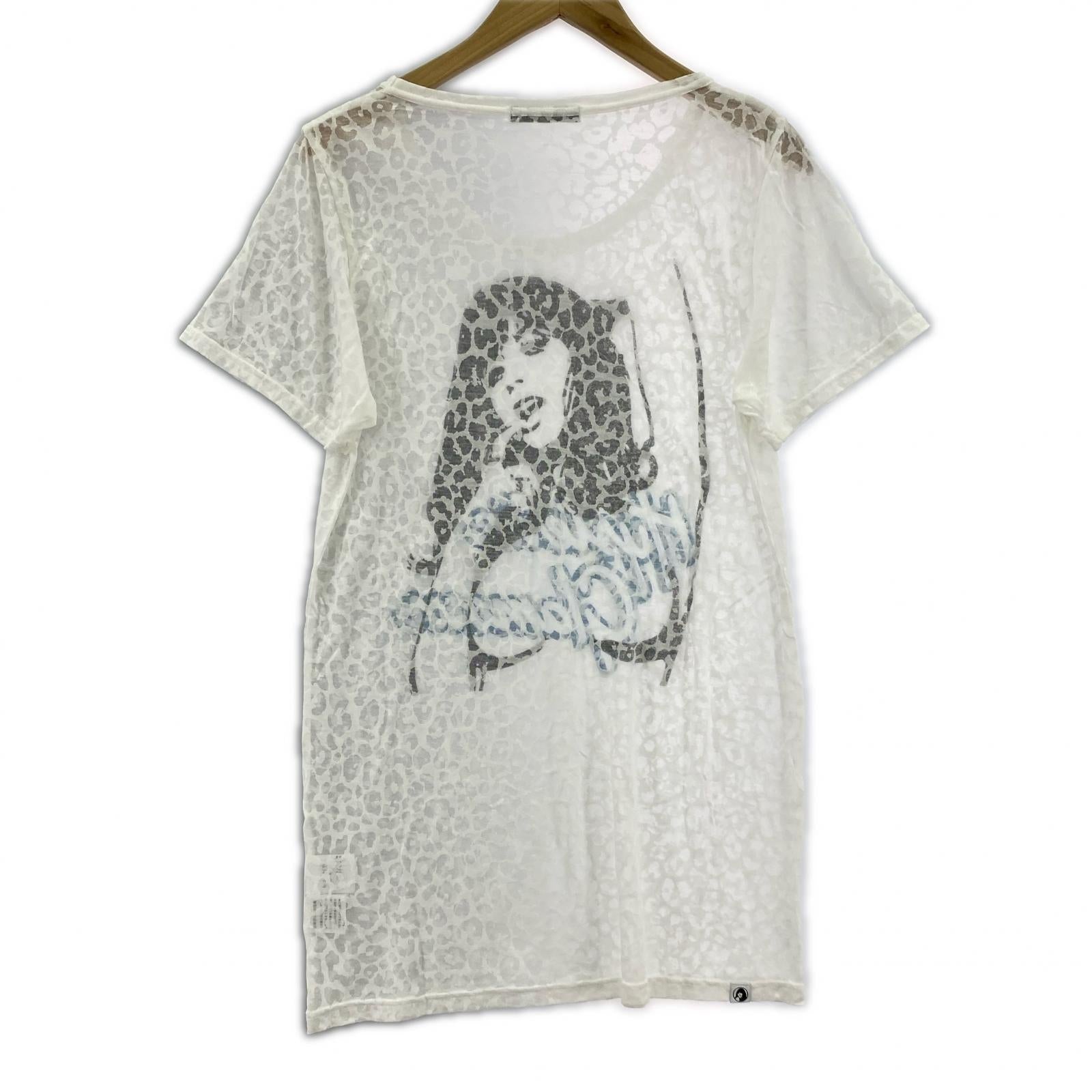 半袖Tシャツ 総柄 白 (F) ホワイト