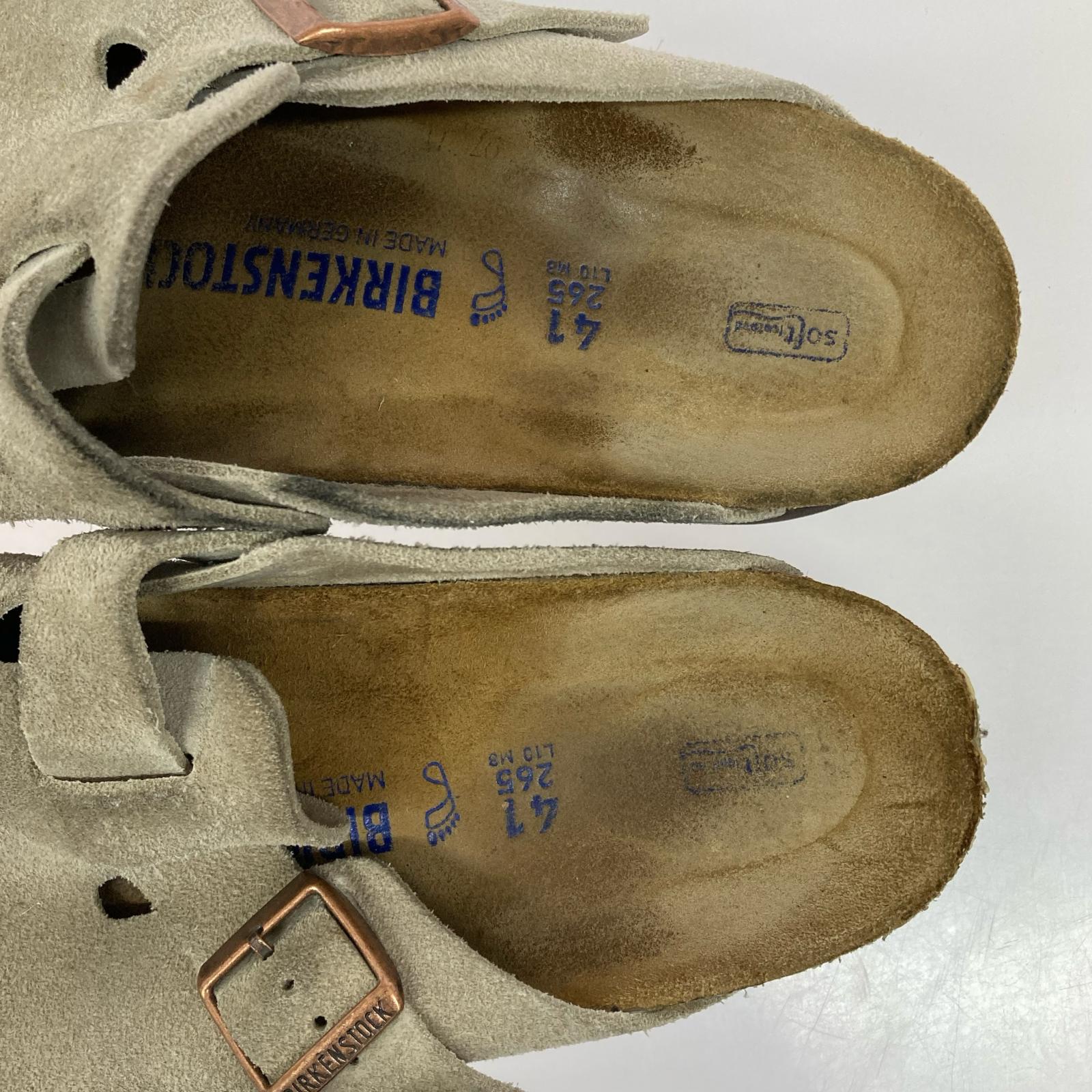サンダル Boston VIBRAM スウェードクロッグ ベージュ (26.5) 26.5cm (US8 1/2 UK8 EU43) ベージュ