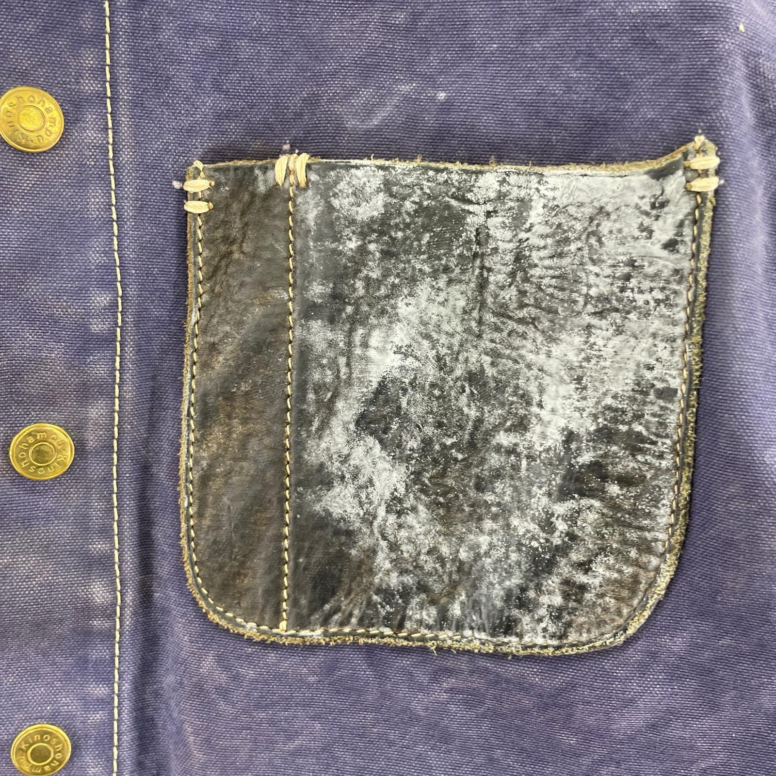 ジャケット レザーカバーオール NVY 36 ネイビー