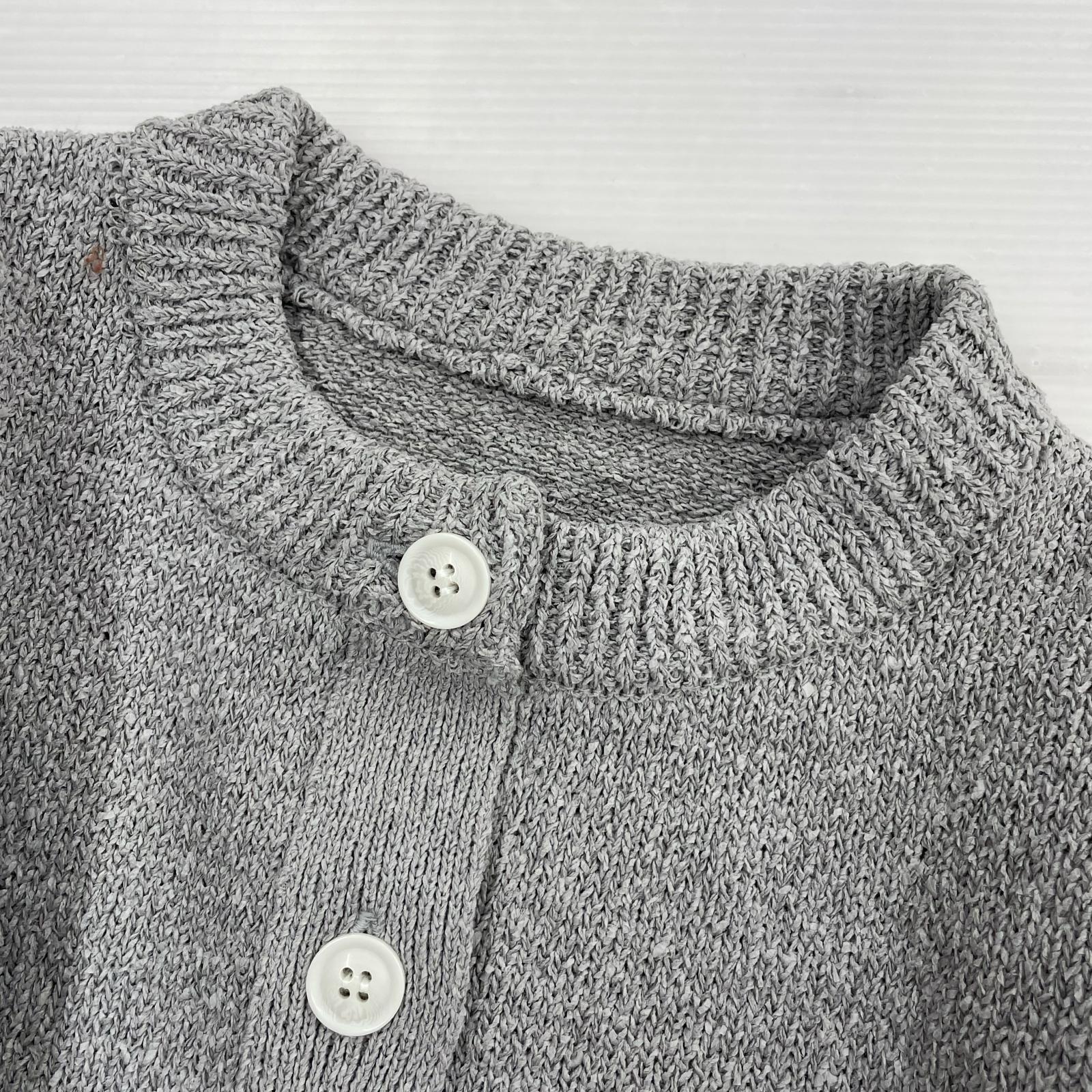 カーディガン sea room lynn PAPER KNIT BASIC グレー
